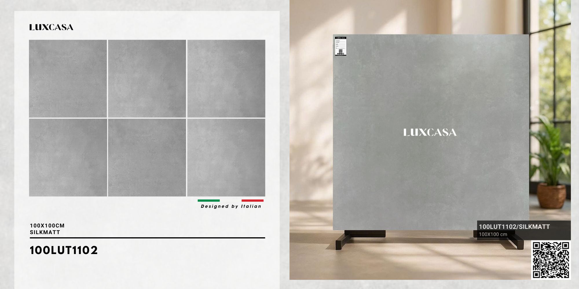 Gạch 1000×1000 xi măng mờ mịn 100LUT1102