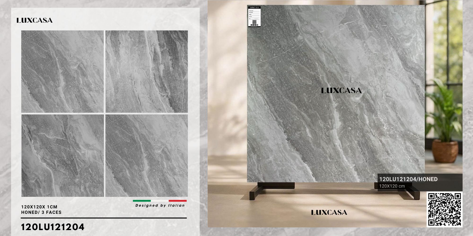 Gạch 1200X1200 bóng mờ 120LU121204