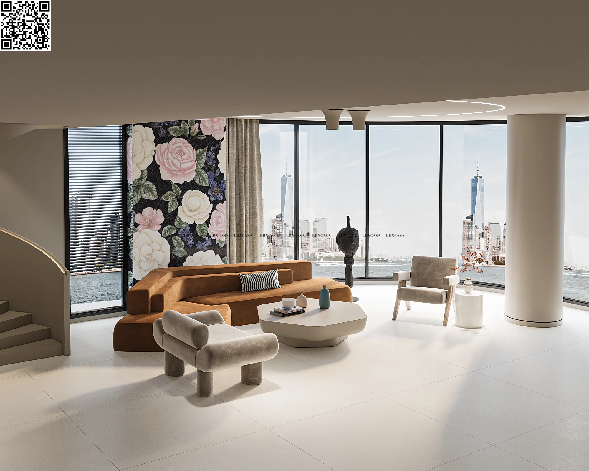 Gạch 1200X1200 màu kem 120LU1202C77