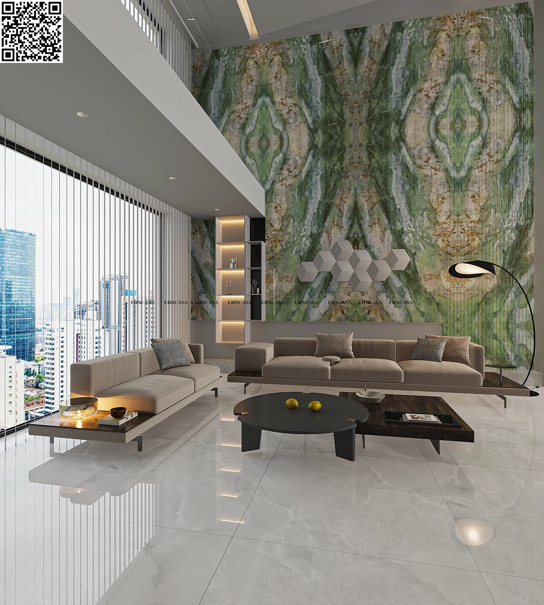 Gạch 1200X1200 xám bóng 120LUJ12002