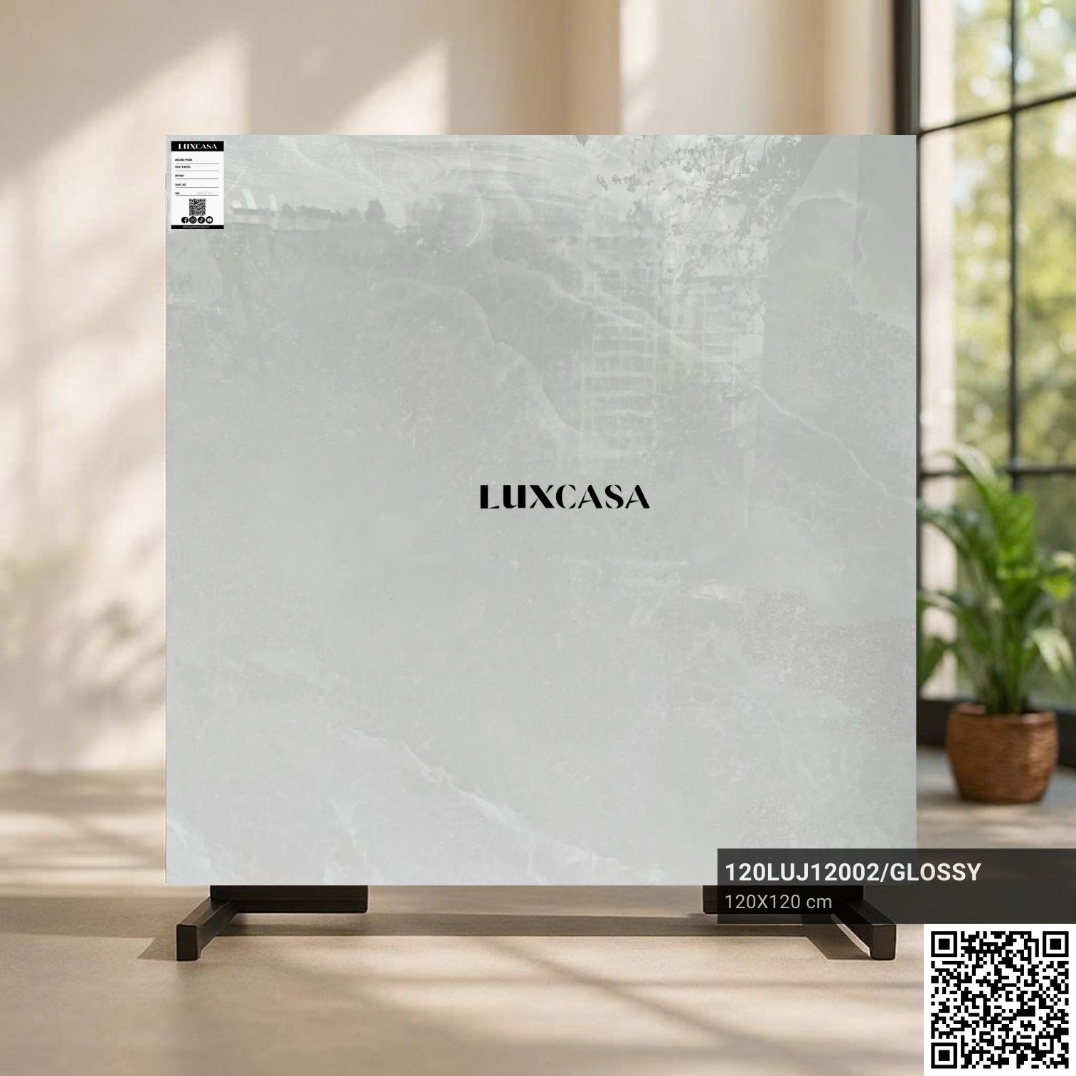 Gạch 1200X1200 xám bóng120LUJ12002
