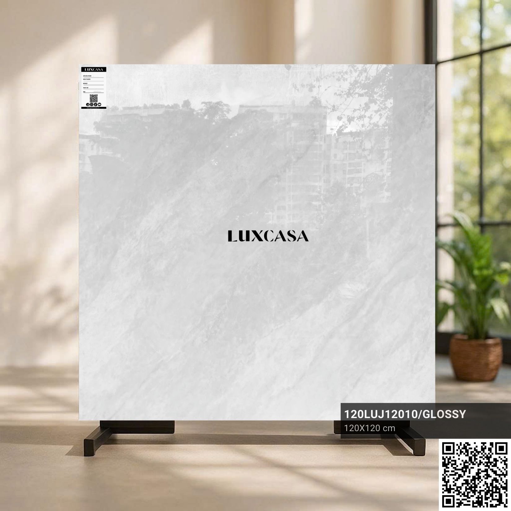 Gạch 120X120 xám giả đá 120LUJ12010