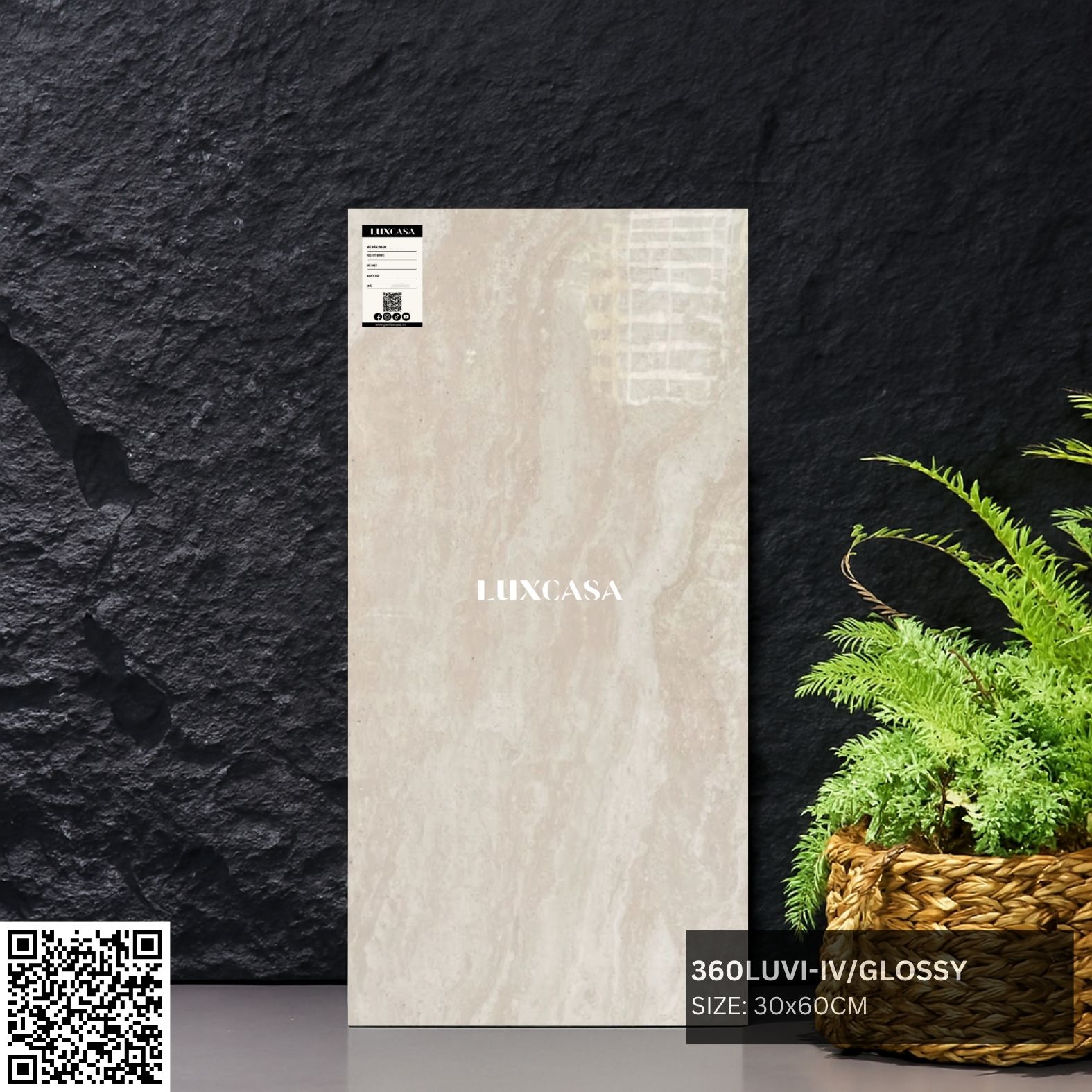 Gạch 30x60 Ấn Độ bóng 360LUVI-IV