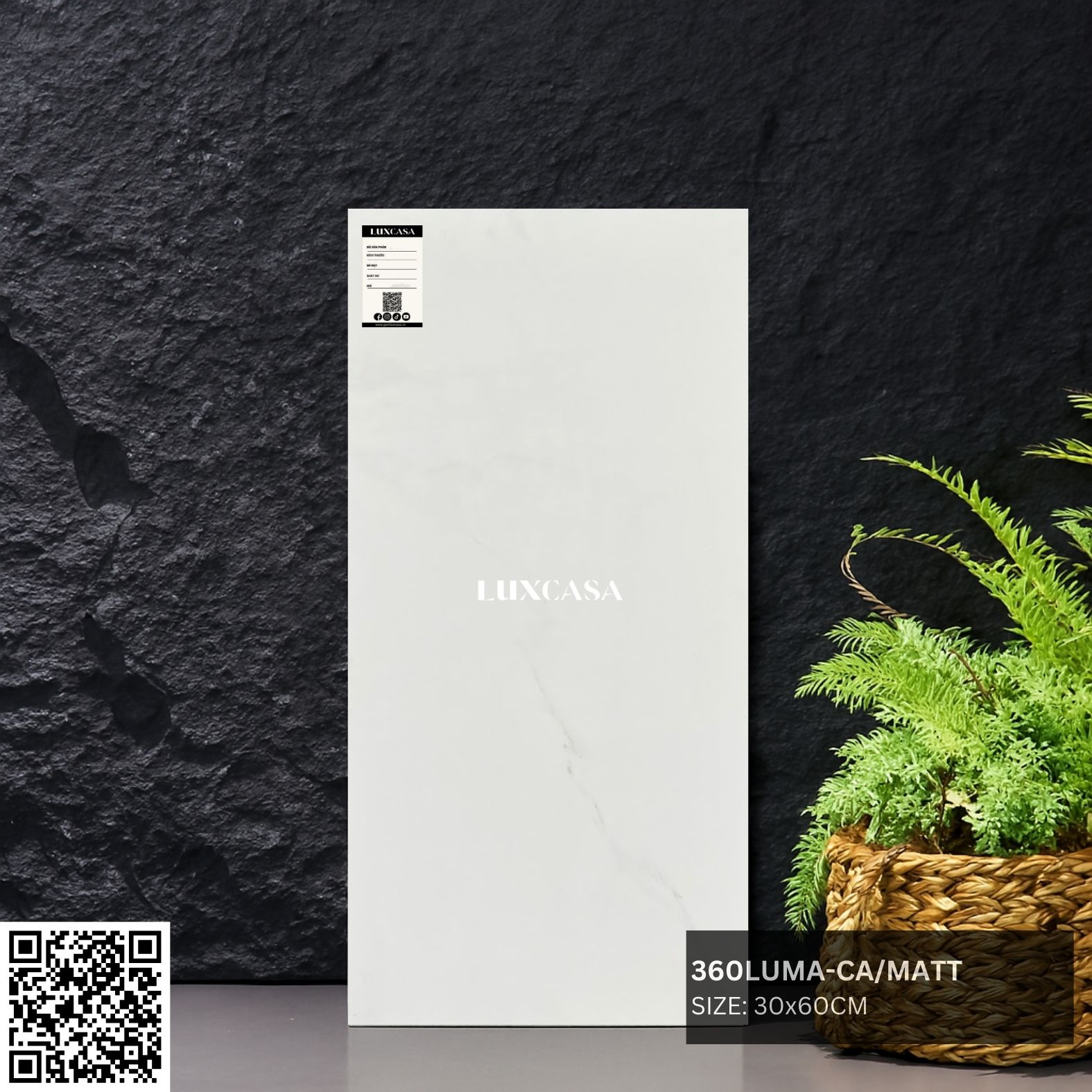 Gạch 30×60 Ấn Độ mờ 360LUMA-CA