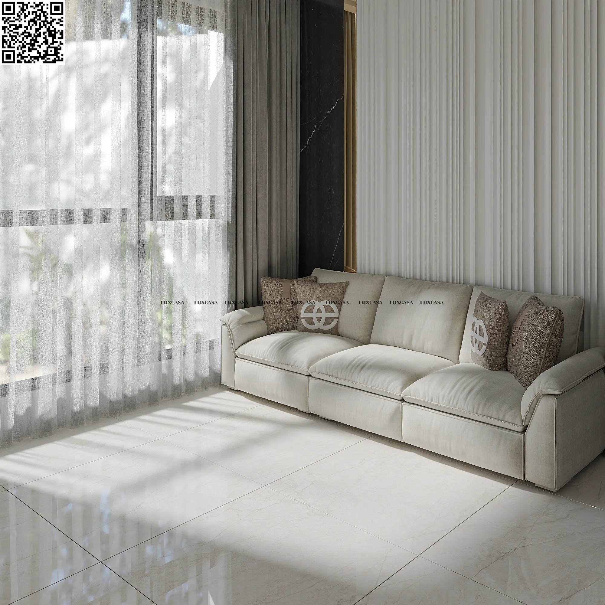 Gạch bóng 800x800 màu kem 80LU1112