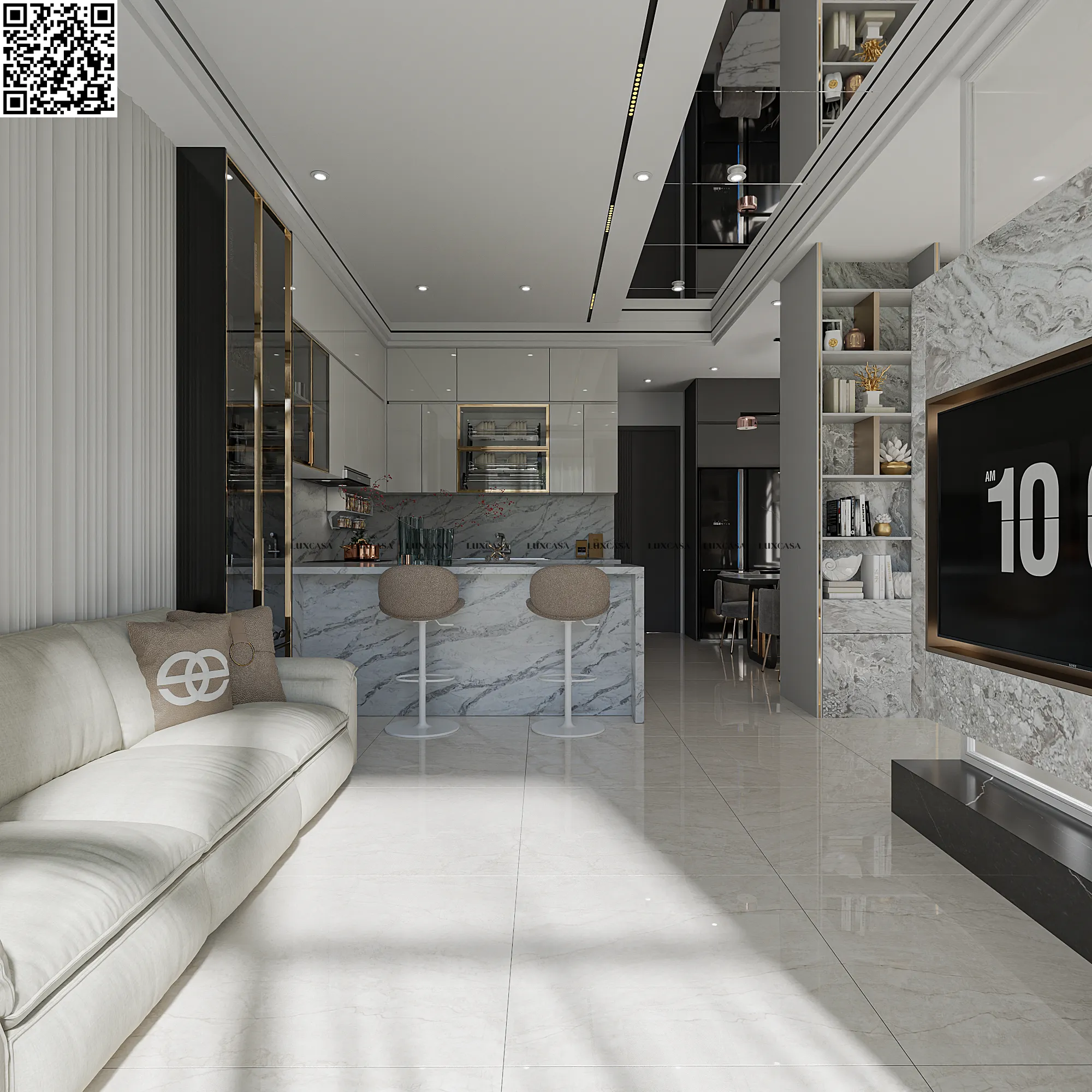 Gạch bóng 800x800 màu kem 80LU1112