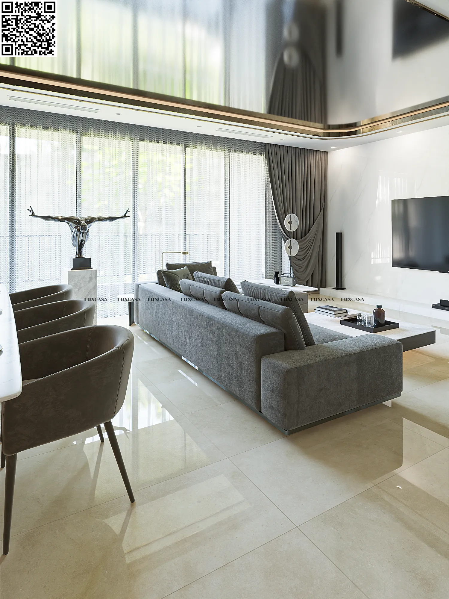 Gạch bóng lát nền phòng khách 60x120 612LU61240 (2)