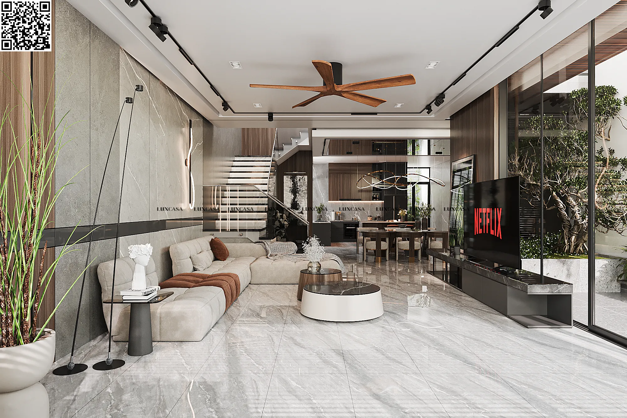 Gạch bóng xám 60x120 612LU61213