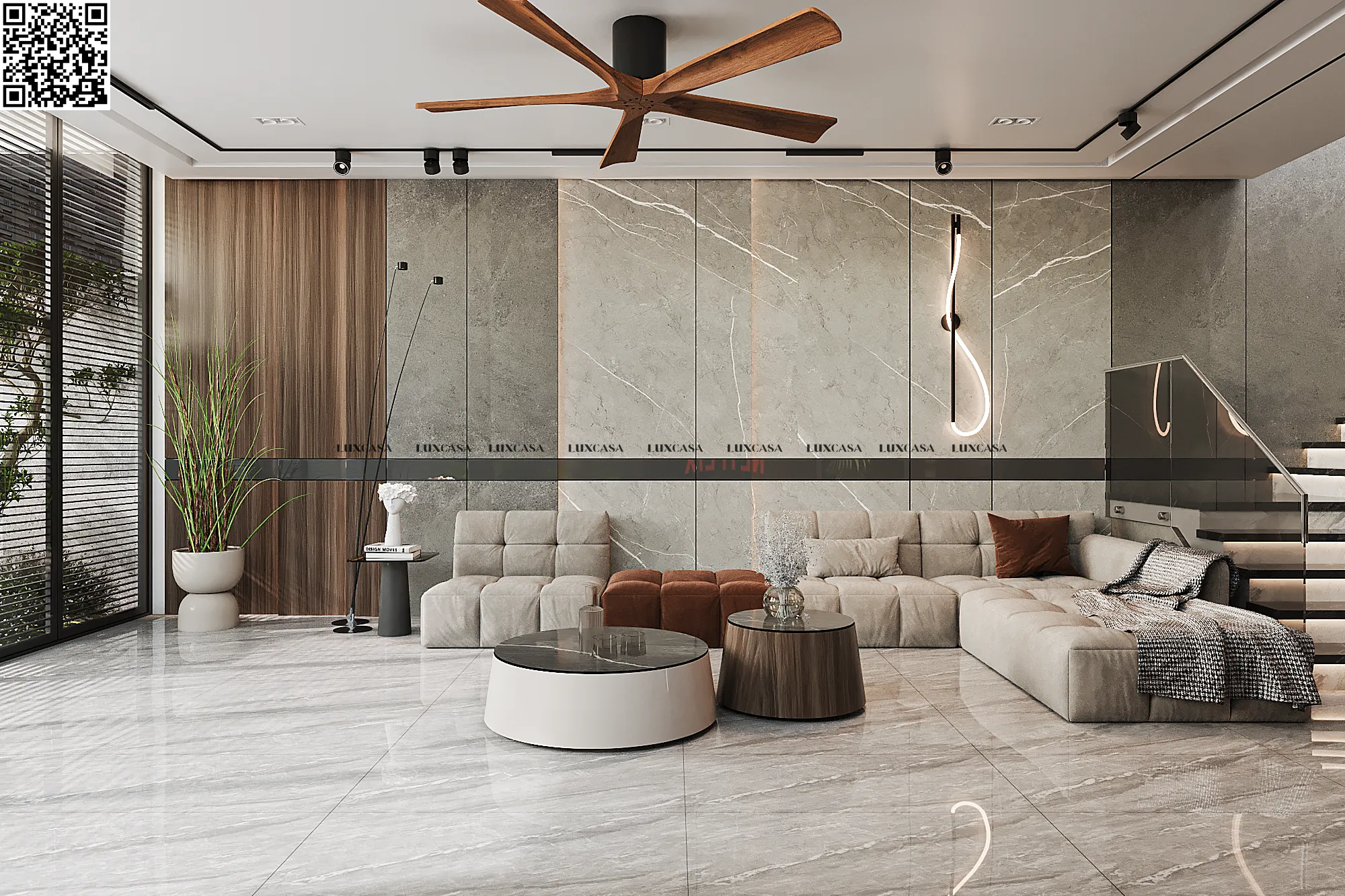 Gạch bóng xám 60x120 612LU61213