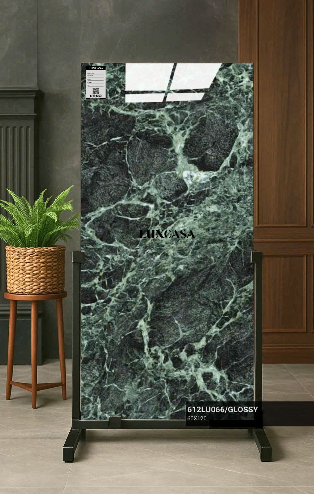 Gạch bóng xanh rêu 60×120 612LU066