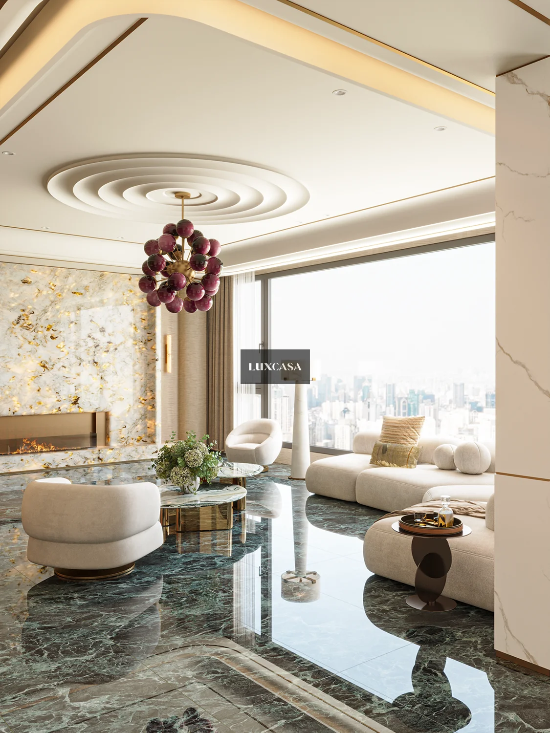 Gạch bóng xanh rêu 60×120 612LU066