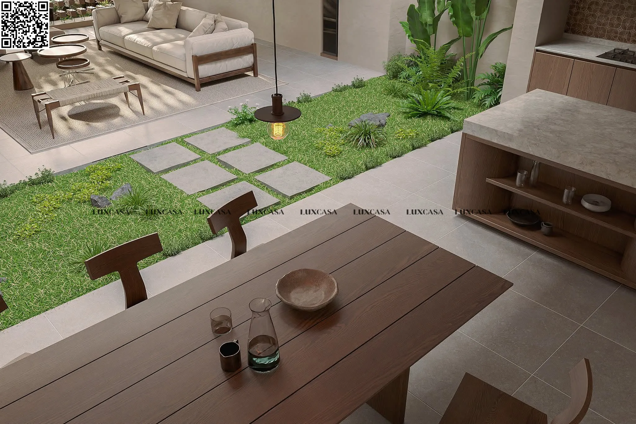 Gạch hiệu ứng xi măng 80x80 80LU608