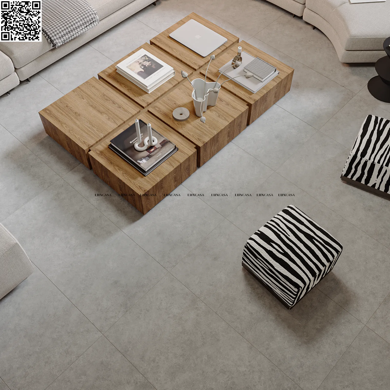 Gạch lát phòng khách mờ 60x120 612LU12A208