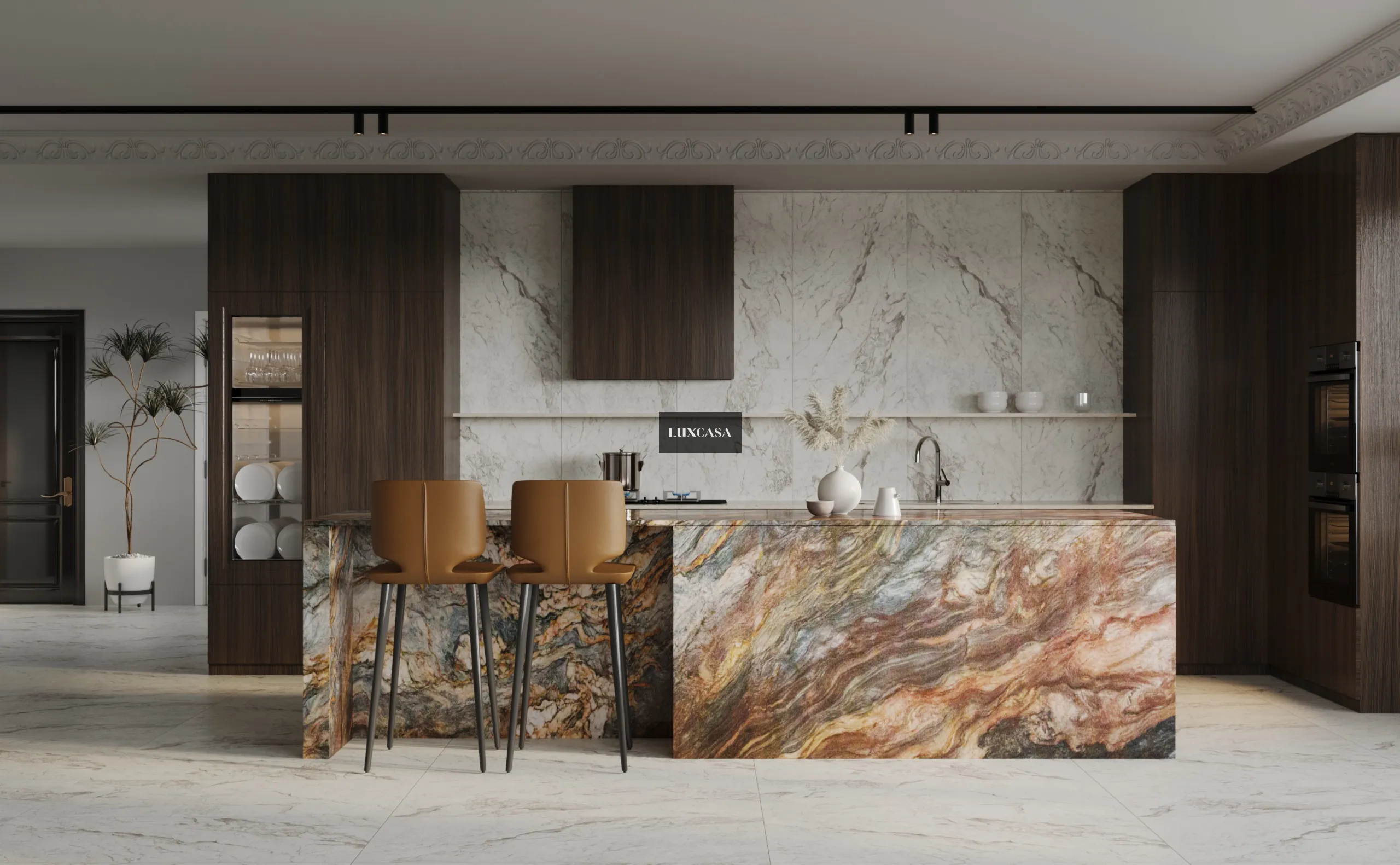 Gạch mờ 60x120 ốp bếp 612LU612C2