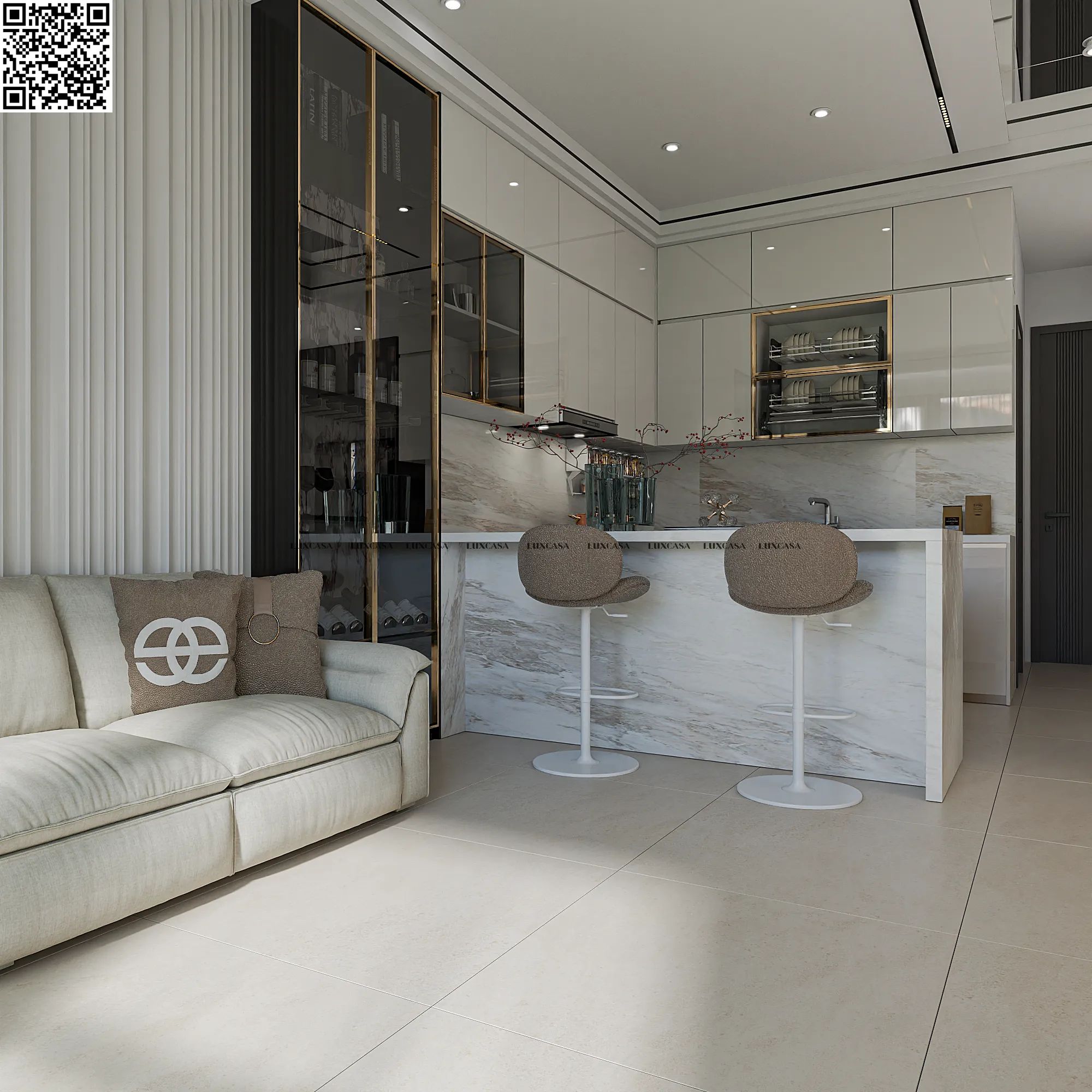 Gạch mờ 800x800 màu kem 80LU6609