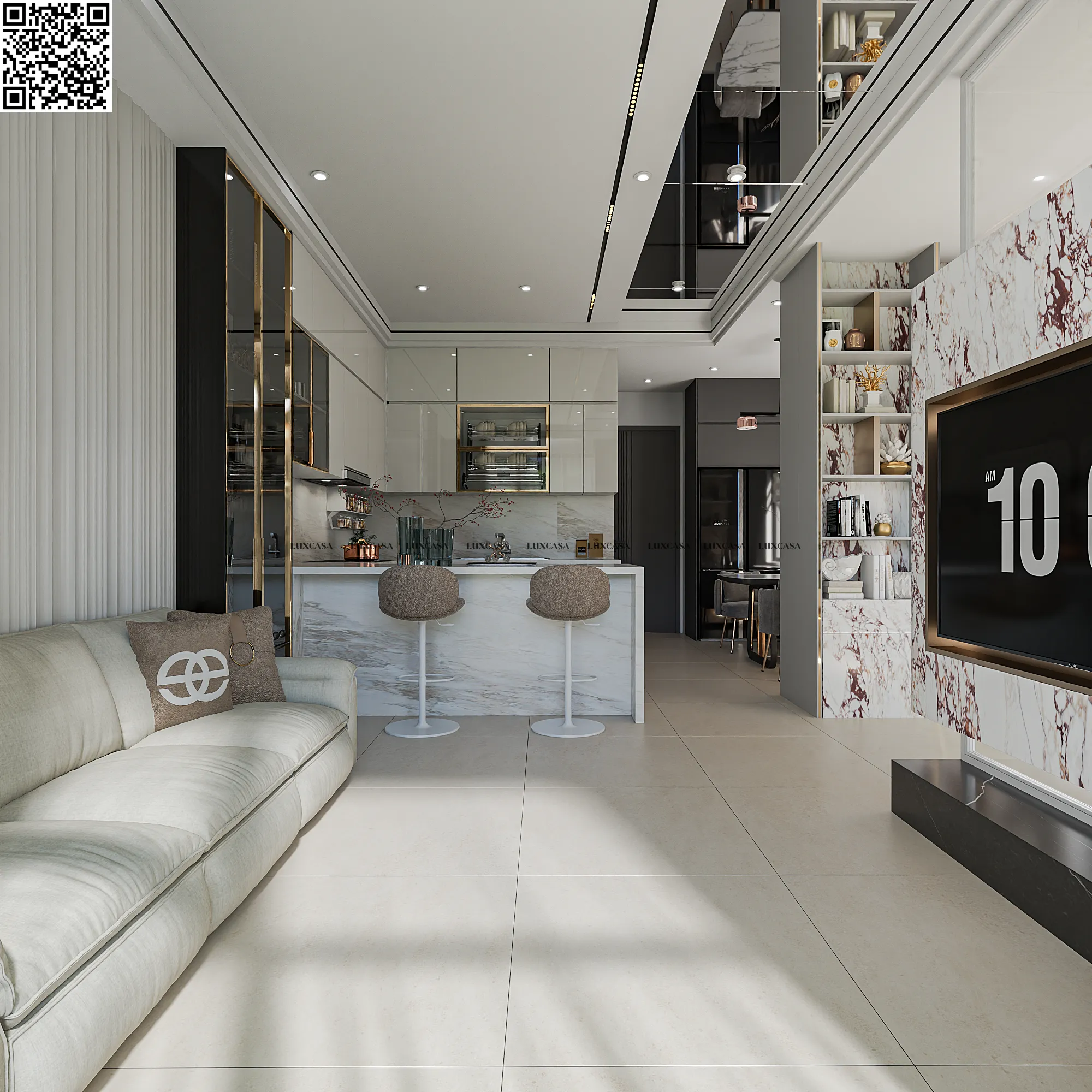 Gạch mờ 800x800 màu kem 80LU6609