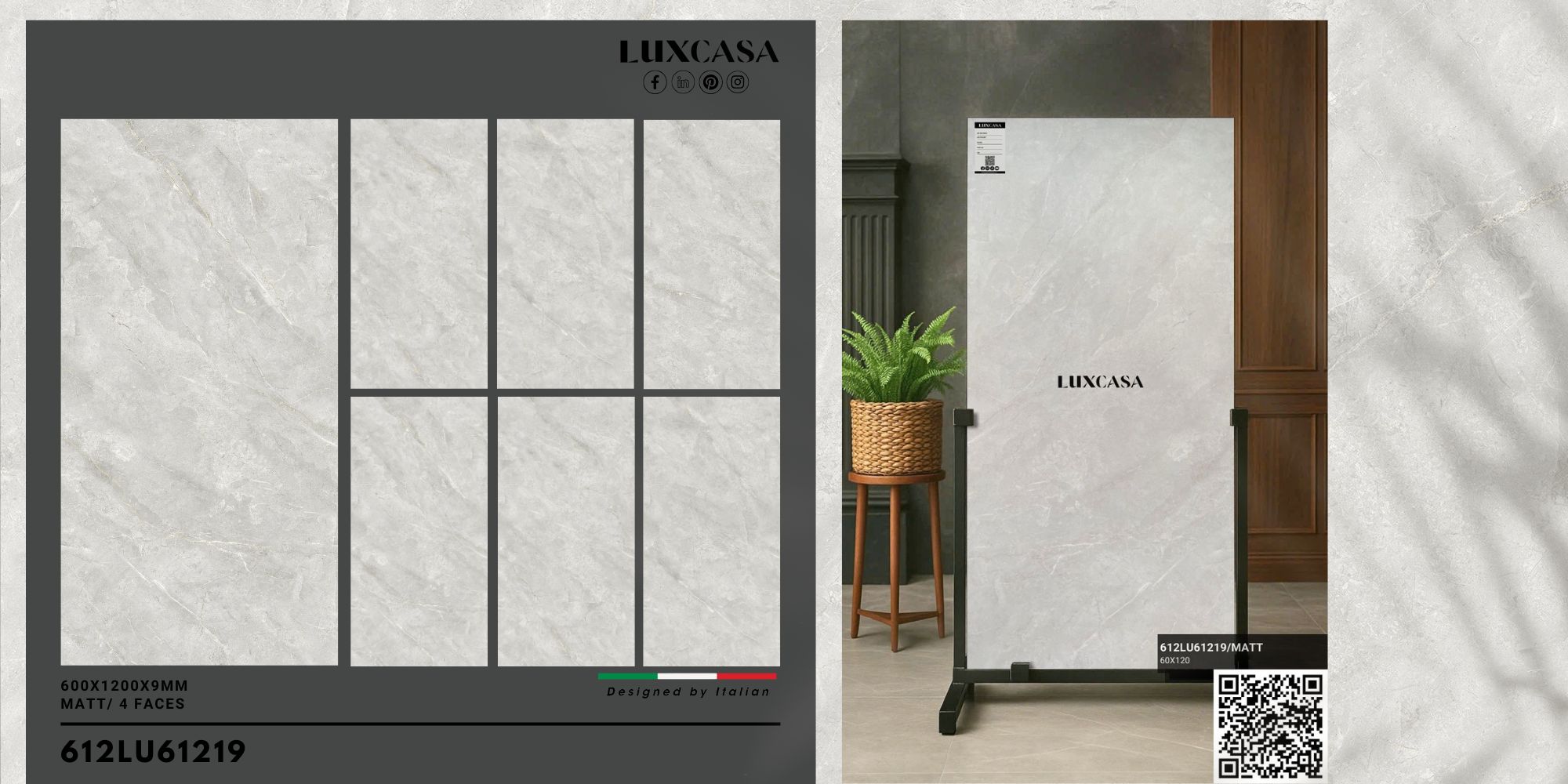 Gạch porcelain mờ 60X120 612LU61219