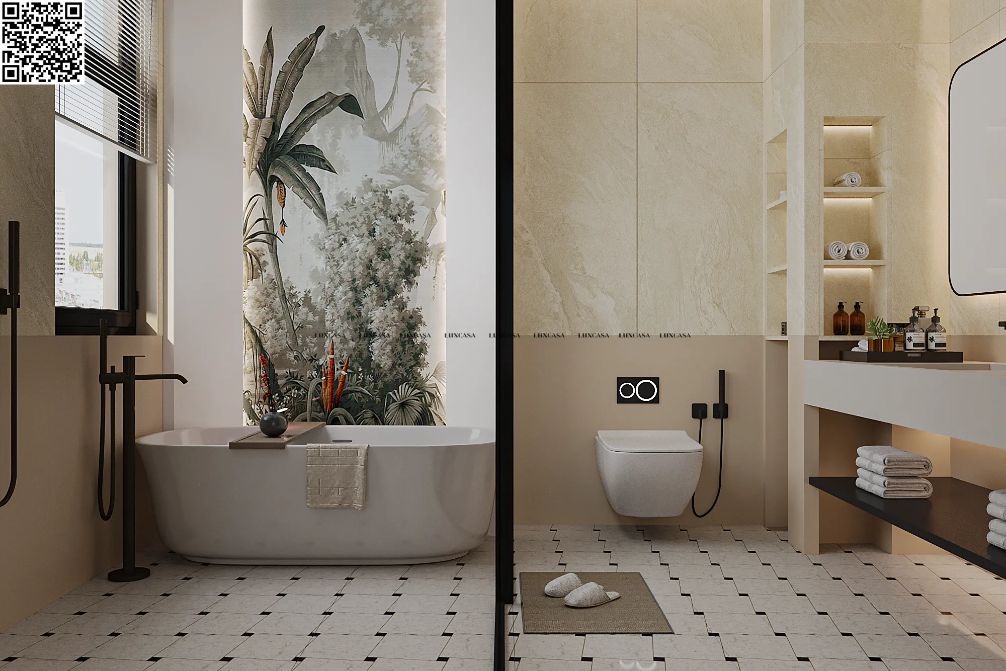 Gạch tranh hoa văn 60x120 612LU612008