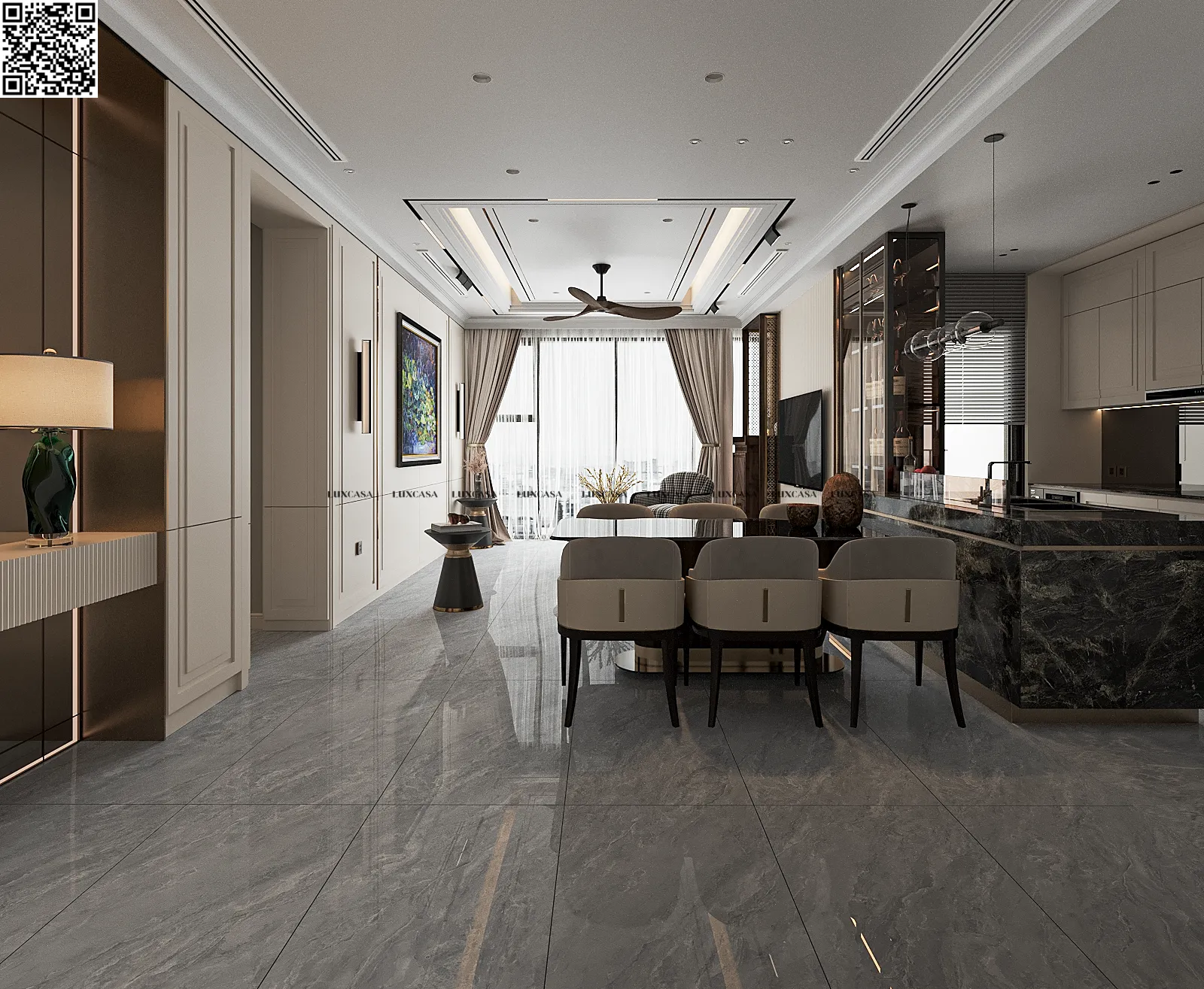 Gạch xám bóng 600x1200 612LU126