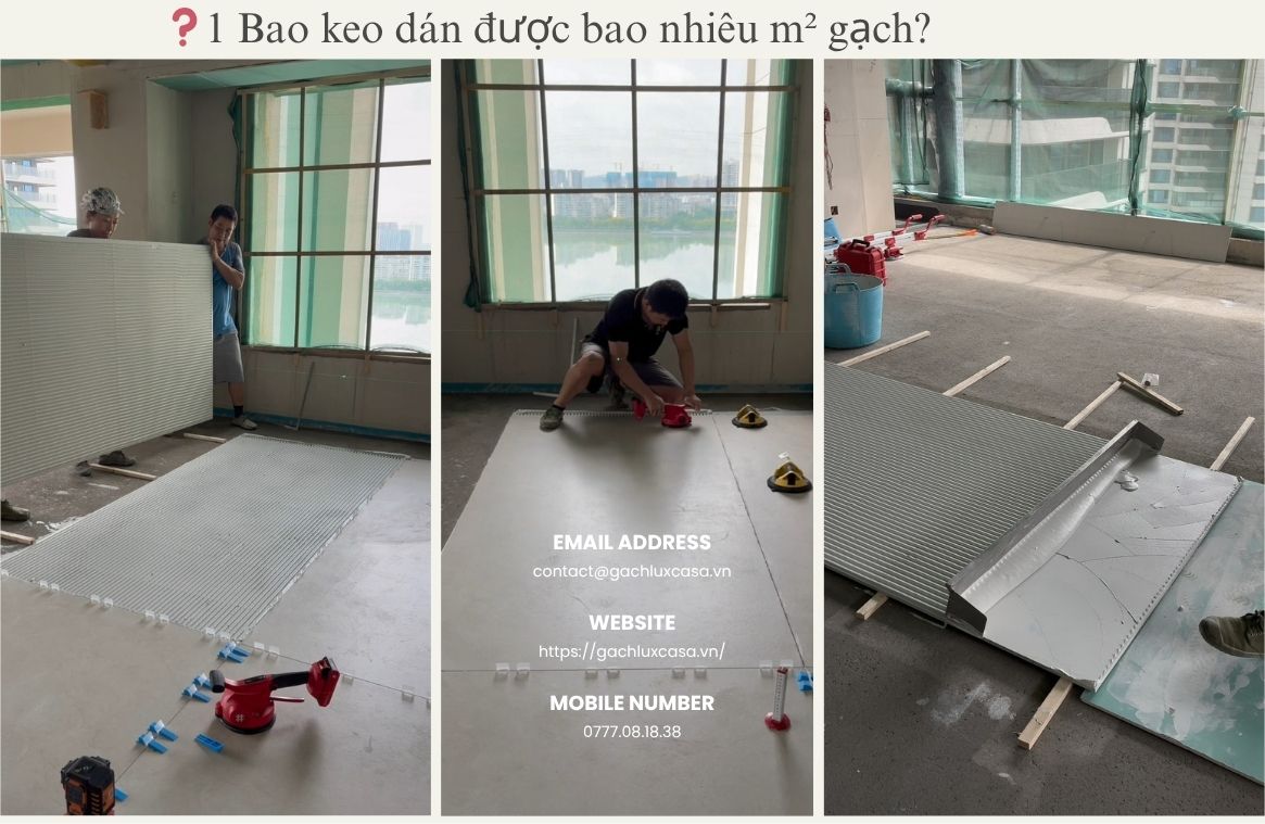 1 Bao keo dán được bao nhiêu m gạch