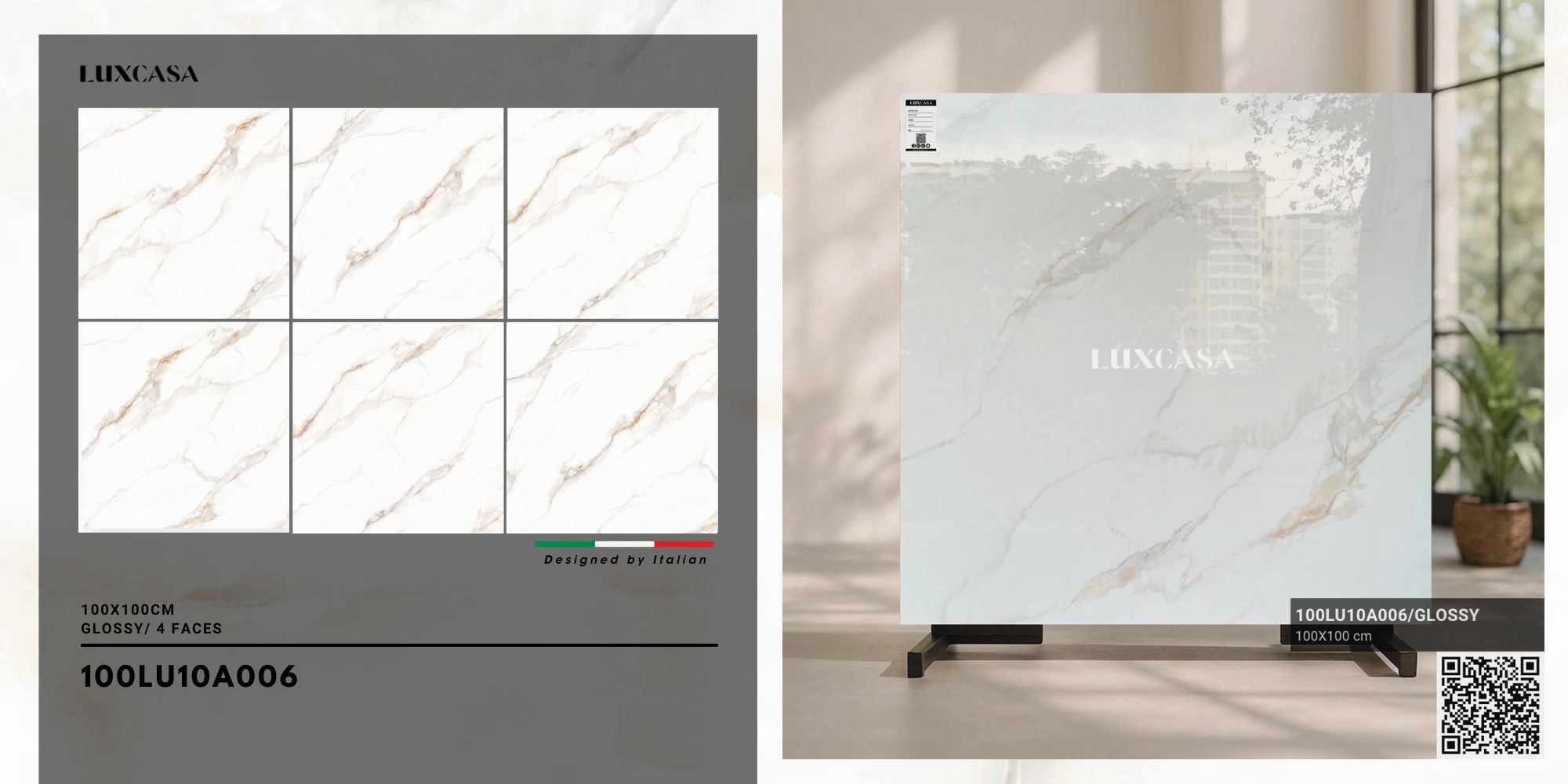 Gạch 1mx1m trắng vân mây 100LU10A006