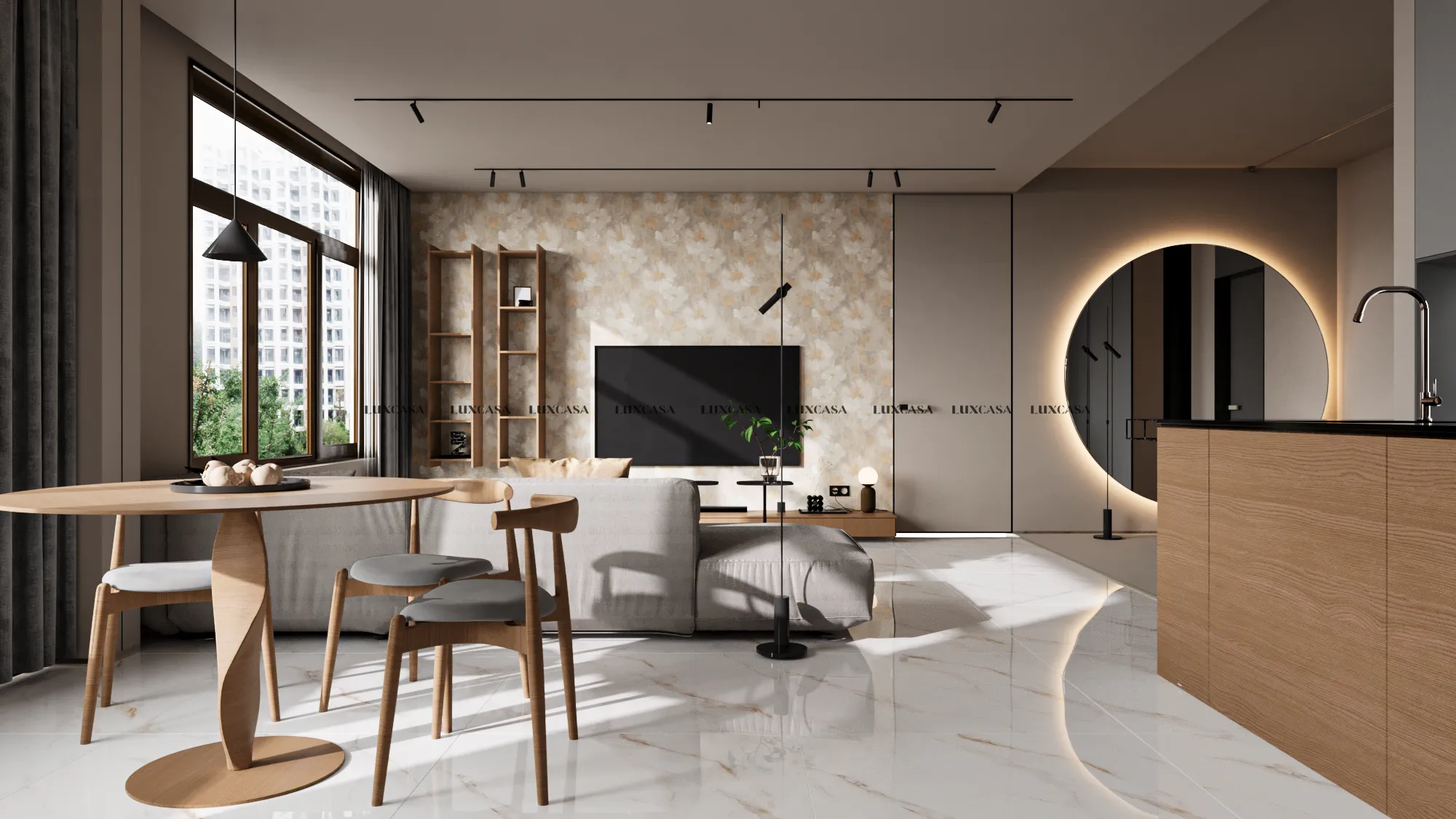 Gạch 1mx1m trắng vân mây 100LU10A006