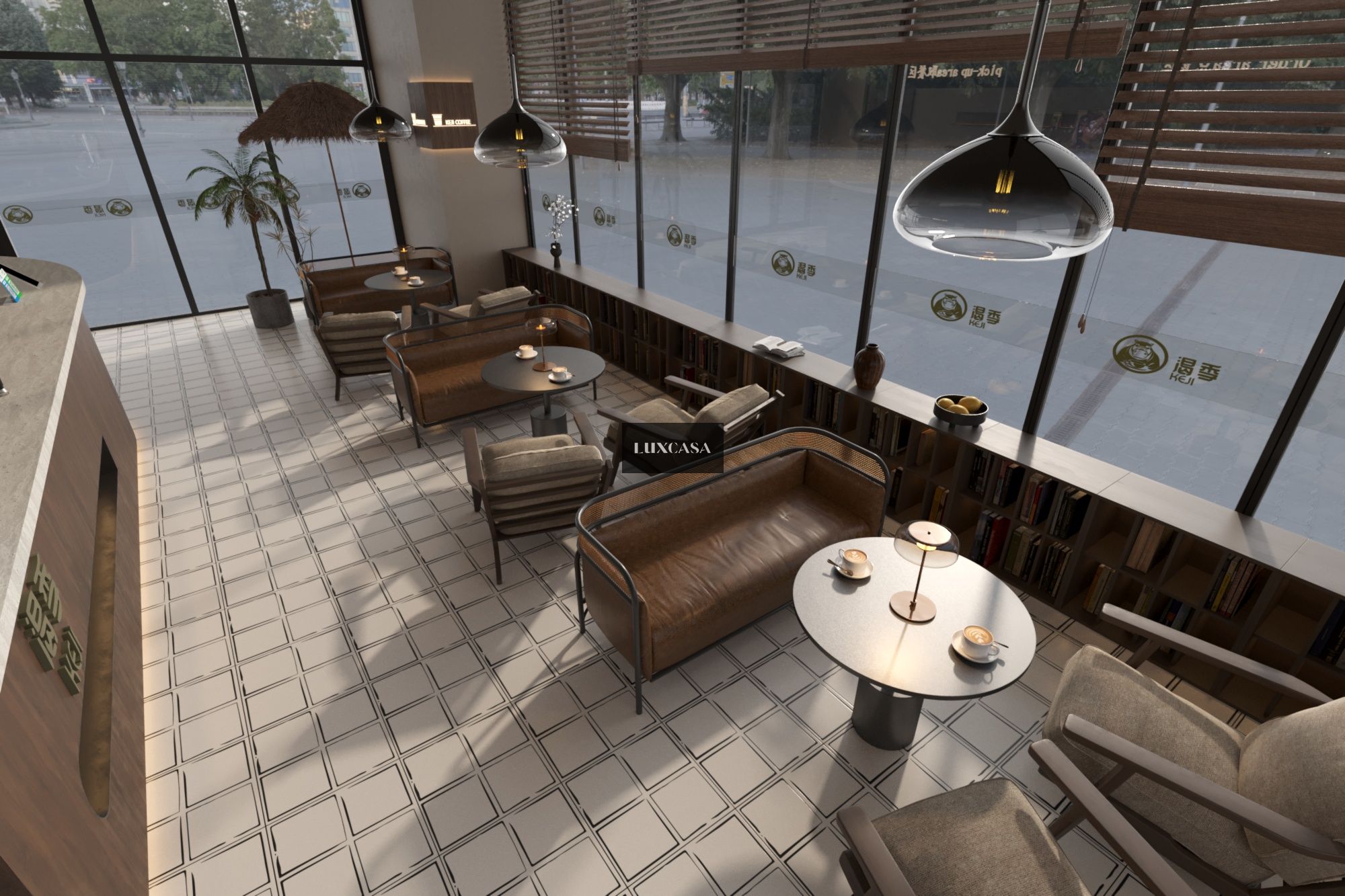 Gạch bông 40x40 lát quán cafe 40LUMFG4114 (1)