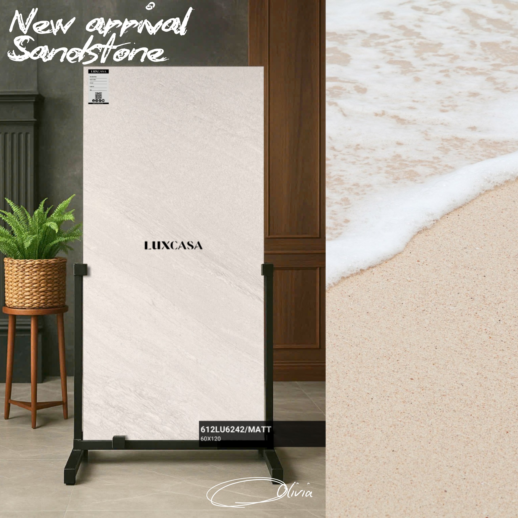 Gạch dán tường giả đá 60×120 612LU6242