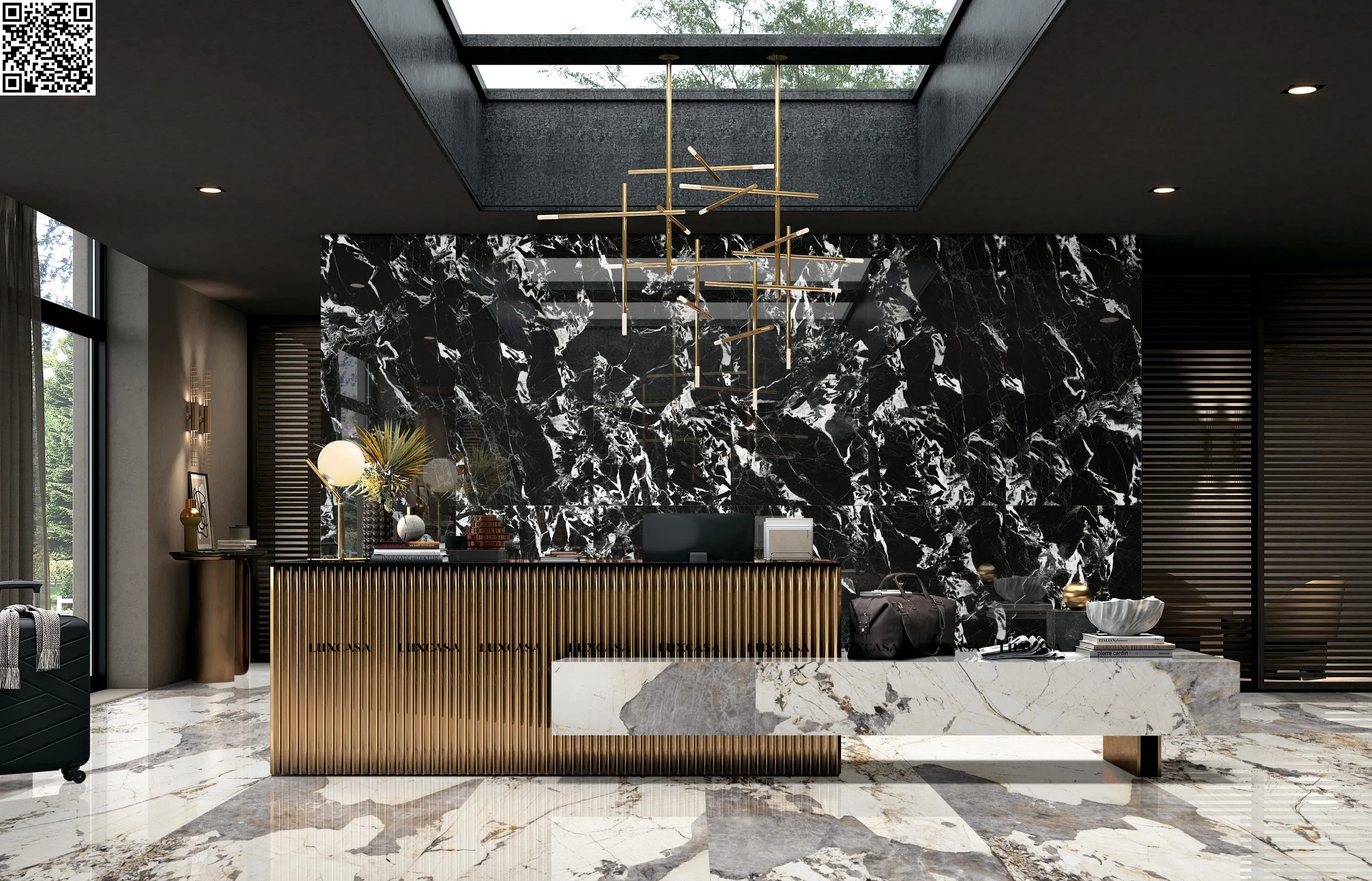Gạch đen bóng 60x120 612LUTD012