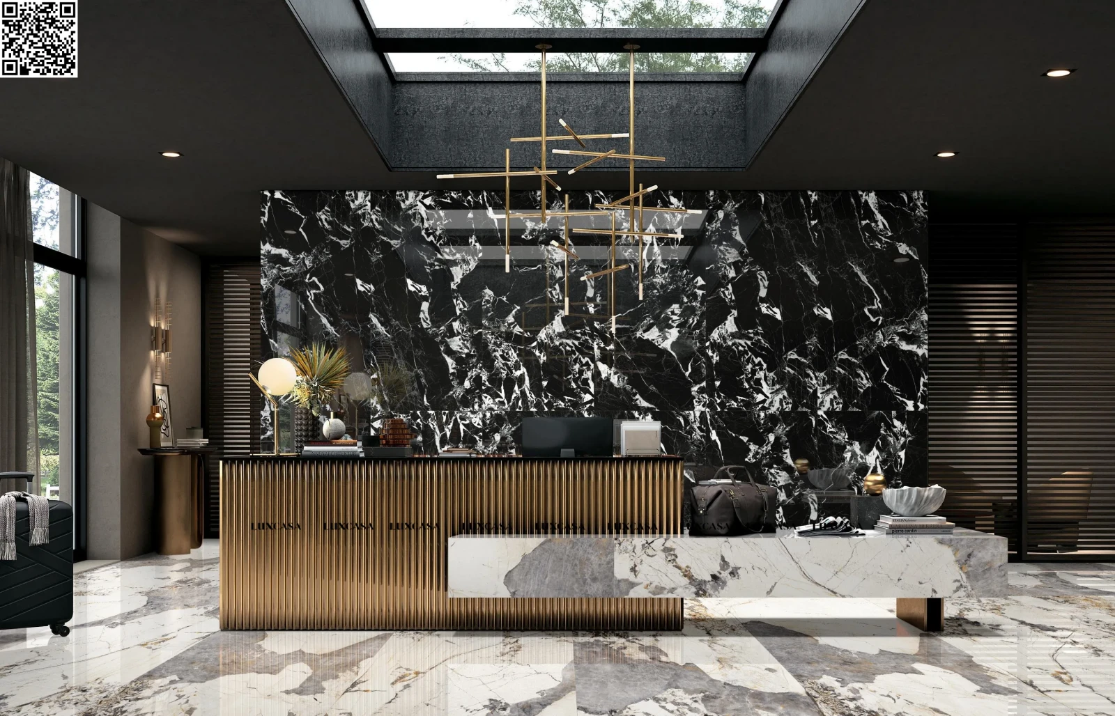Gạch đen bóng 60x120 612LUTD012