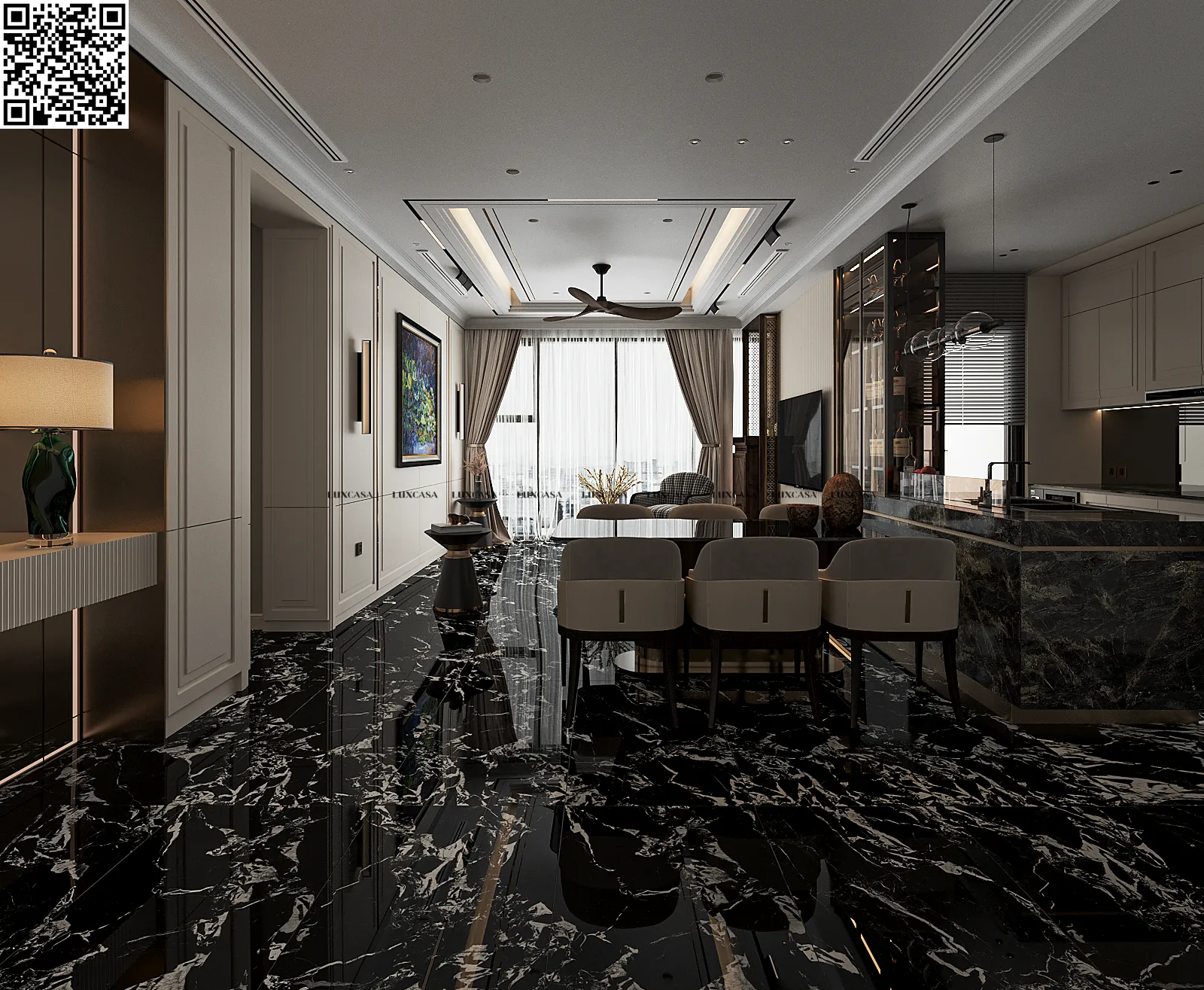 Gạch đen bóng 60x120 612LUTD012