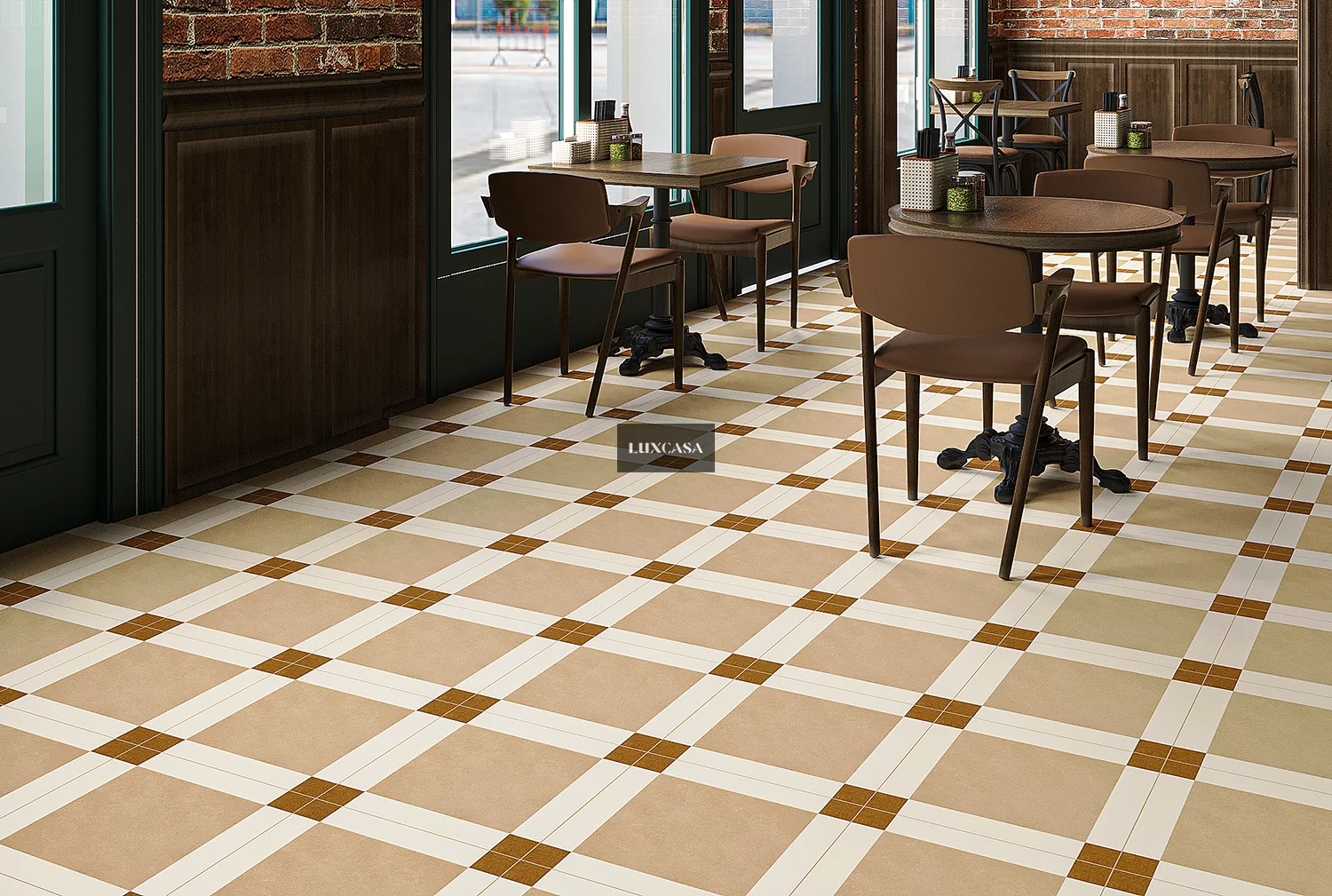 Gạch lát quán cafe 40x40 40LUMFG4121