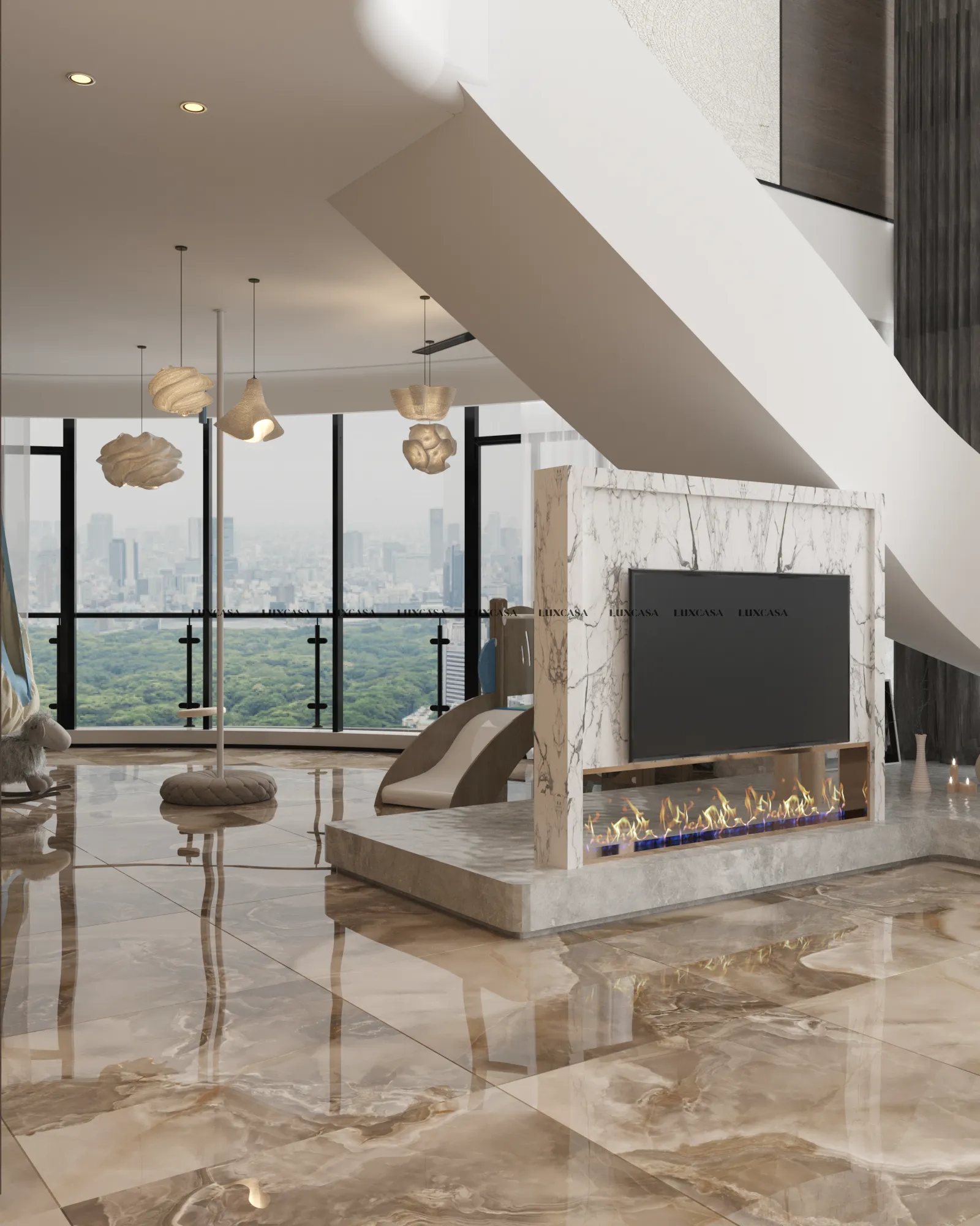 Gạch onyx màu nâu 1000×1000 100LU407