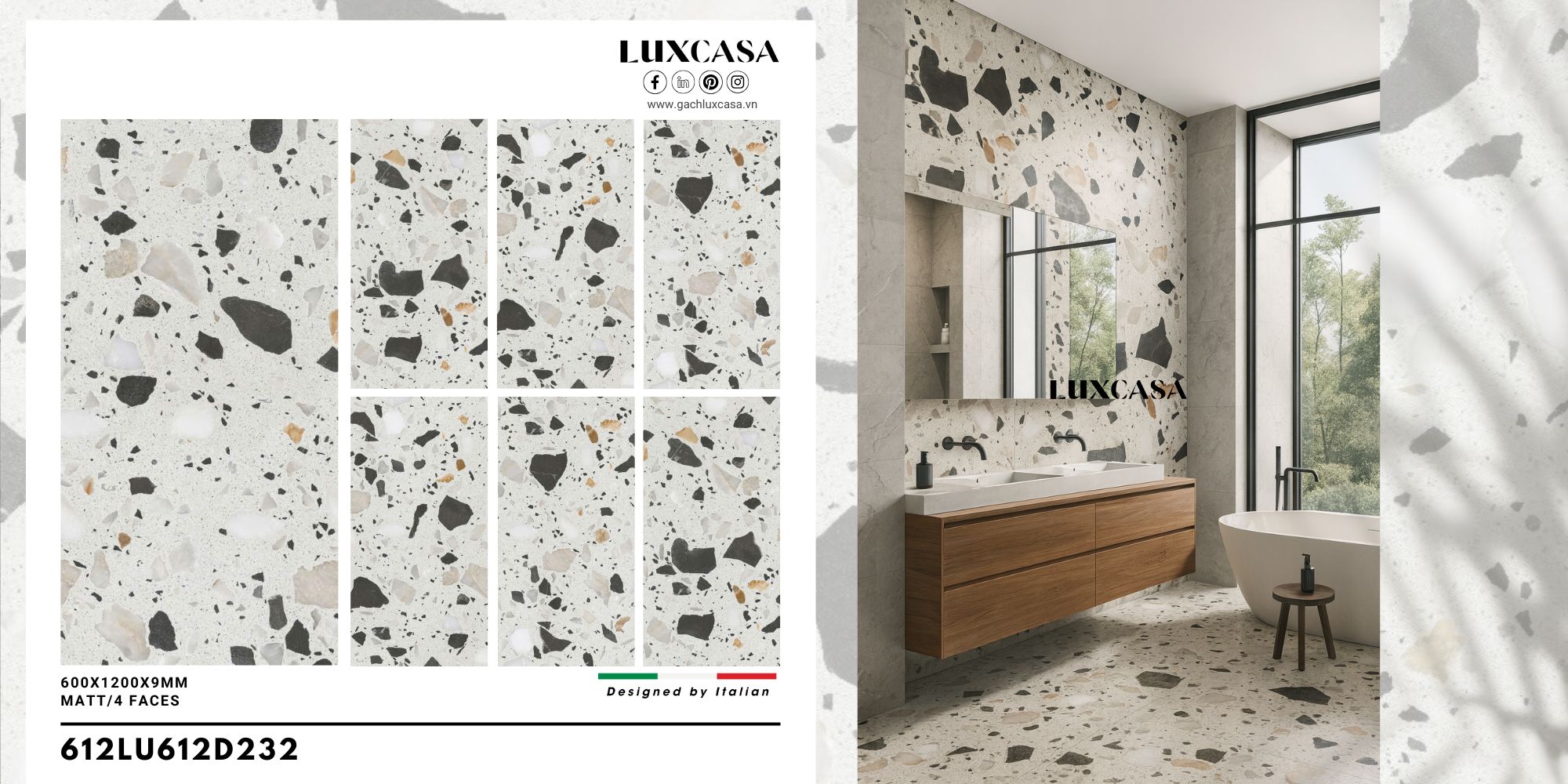 Gạch terrazzo 60×120 612LU612D232