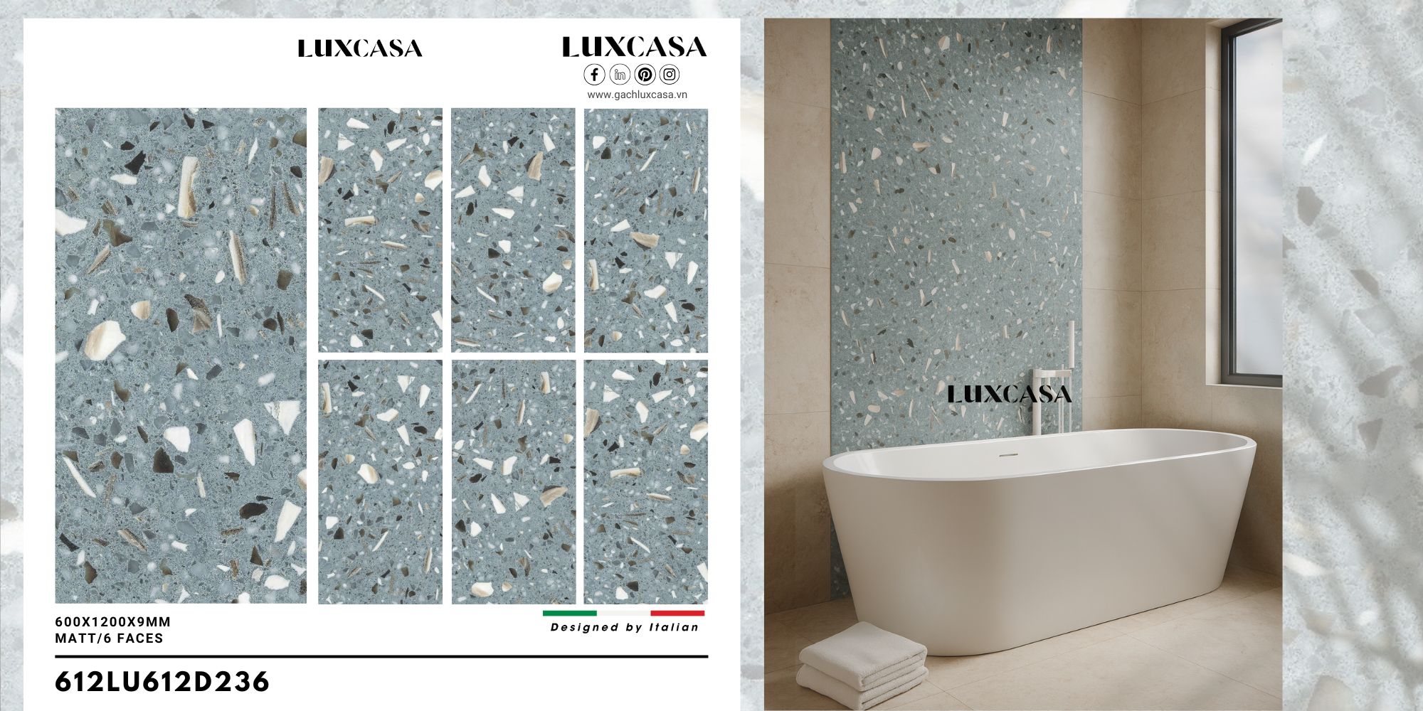 Gạch terrazzo 60×120 612LU612D236