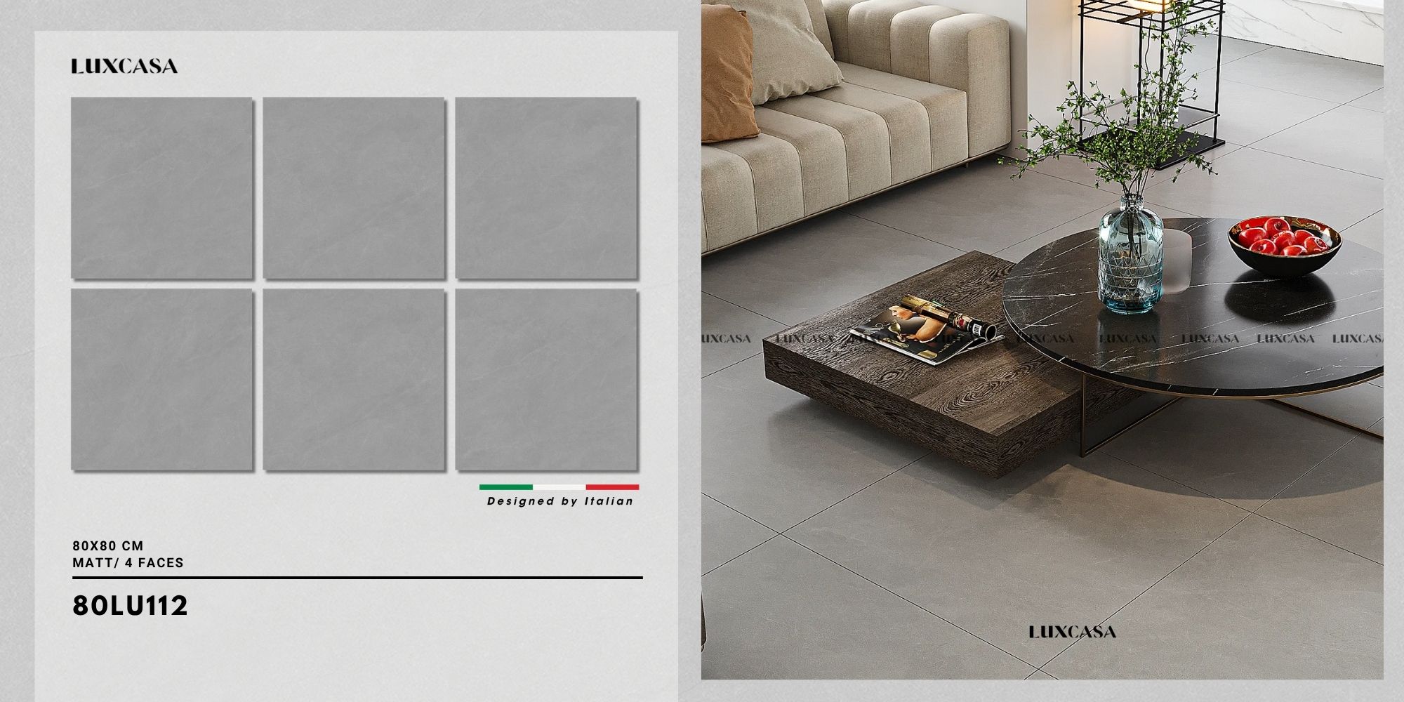 Gạch xám mờ mịn 80×80 80LU112