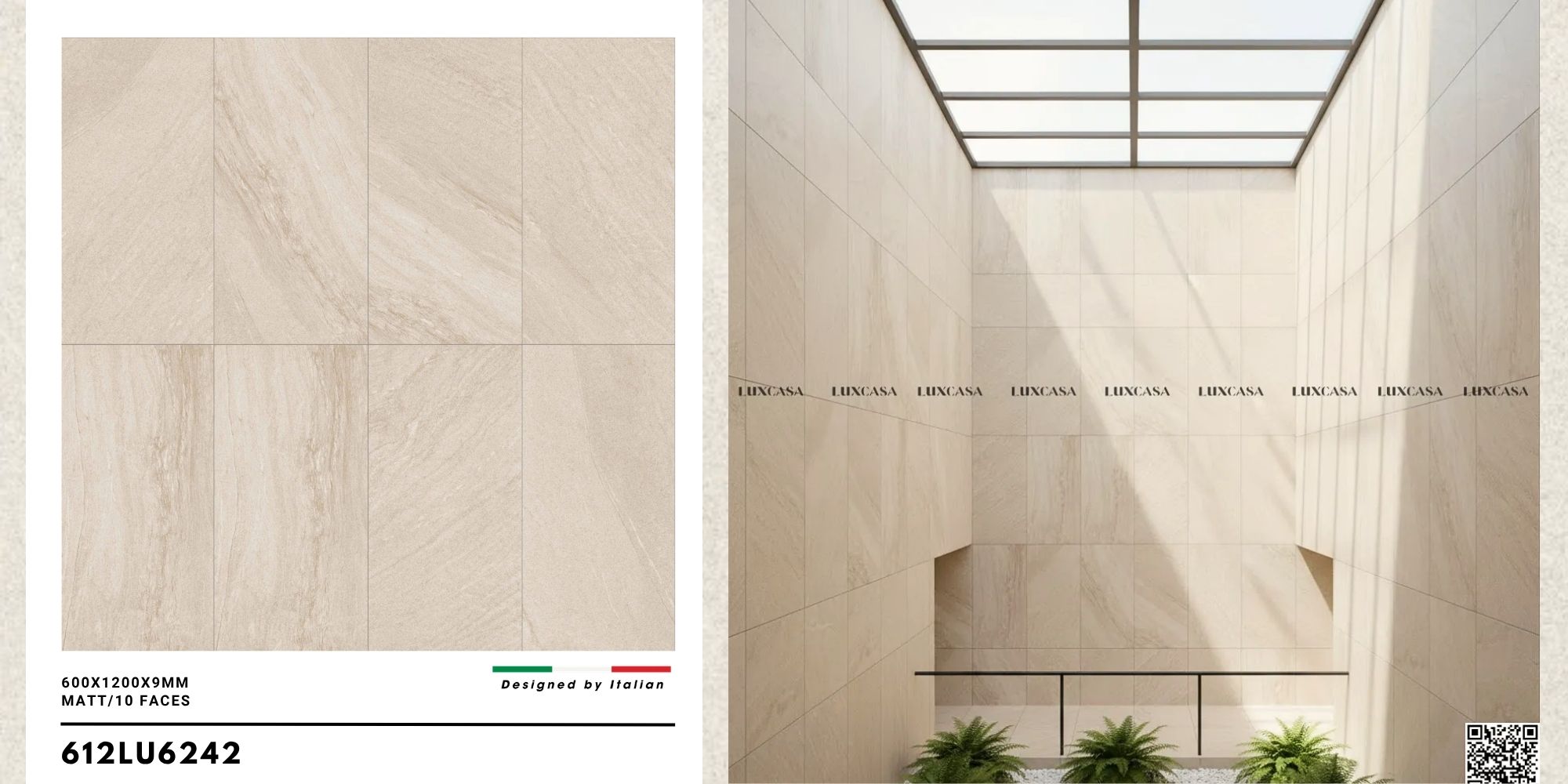 Mẫu gạch giả đá 60×120 612LU6242
