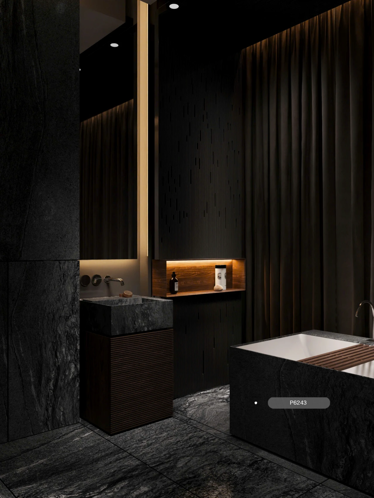 Mẫu gạch ốp nhà vệ sinh giả đá 60×120 612LU62423 (2)