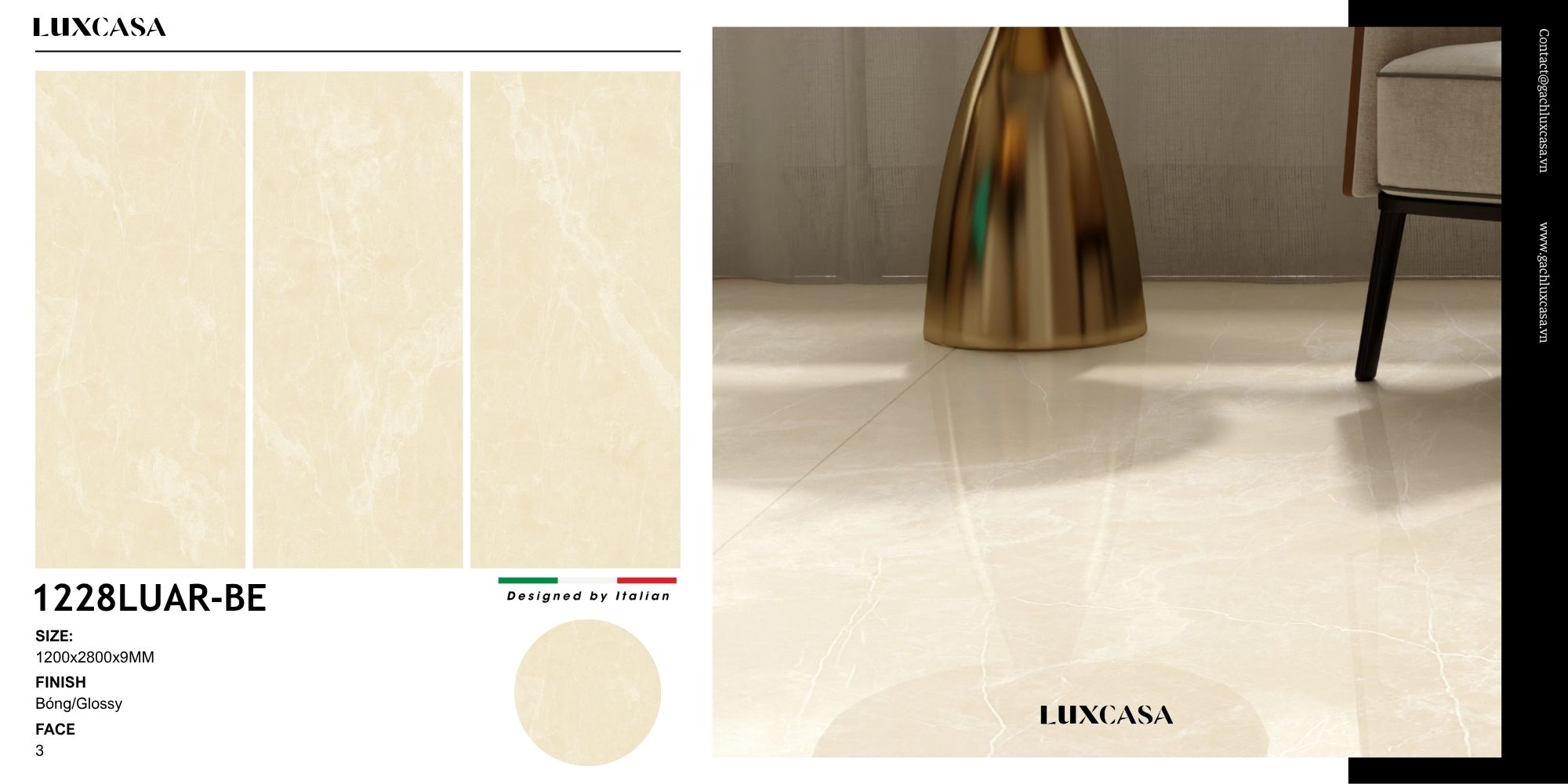 Đá nung kết 120×280 1228LUAR-BE