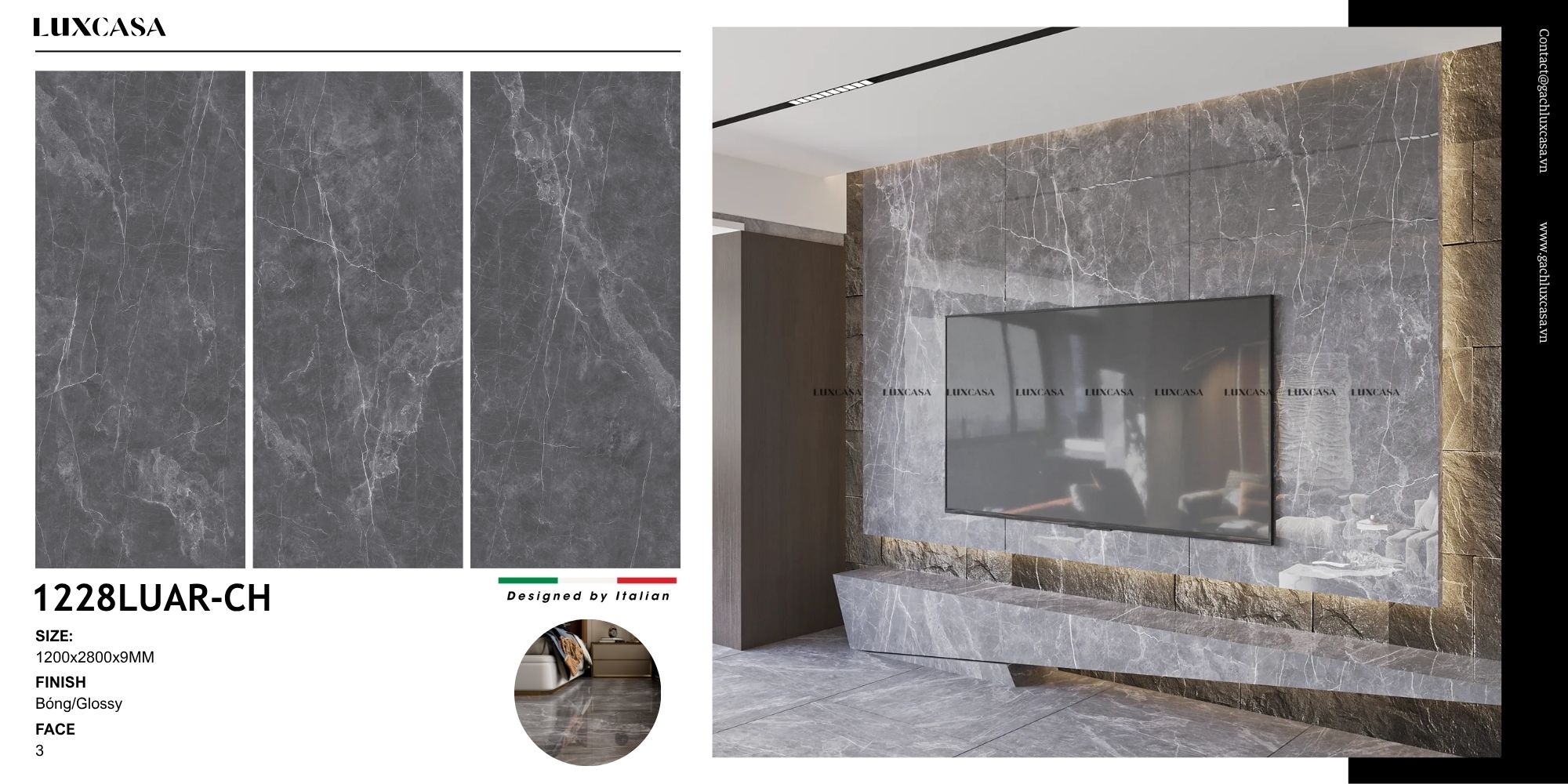 Đá nung kết 120×280 1228LUAR-CH