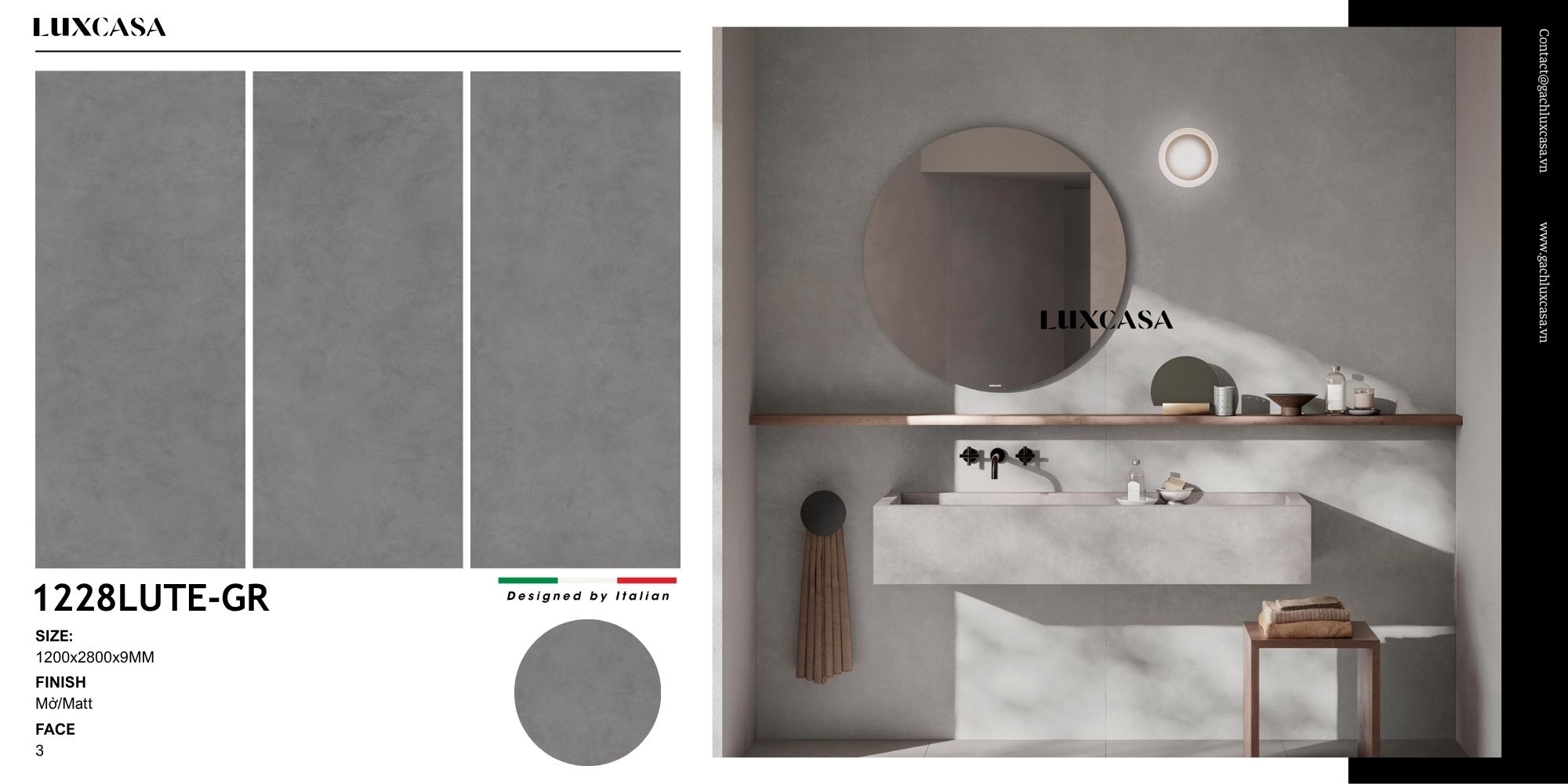 Đá nung kết 120×280 1228LUTE-GR