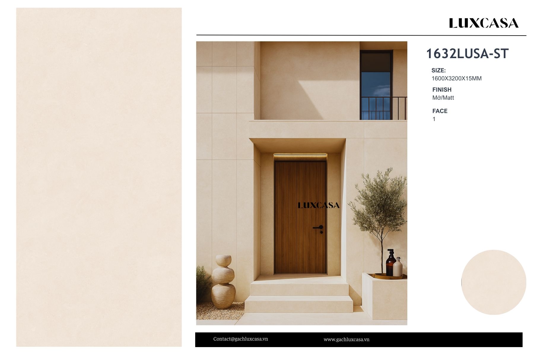 Đá nung kết 1600x3200x15mm 1632LUSA-ST