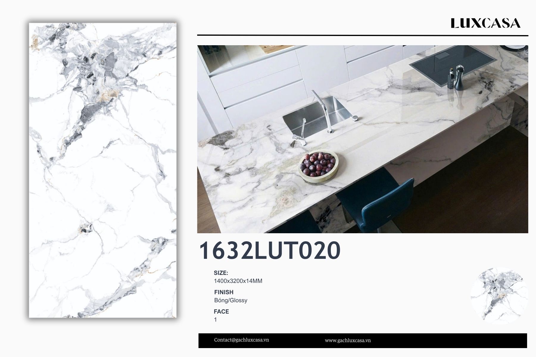 Đá nung kết 160X320X1.5 1632LUT020