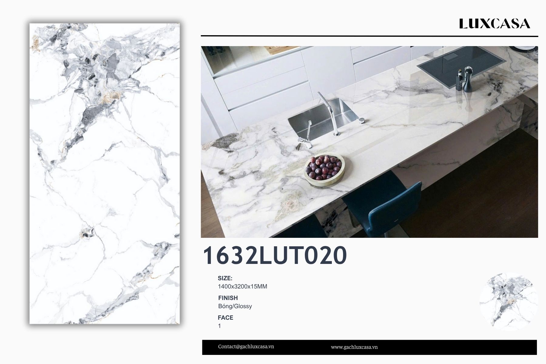 Đá nung kết 160X320X1.5 1632LUT020