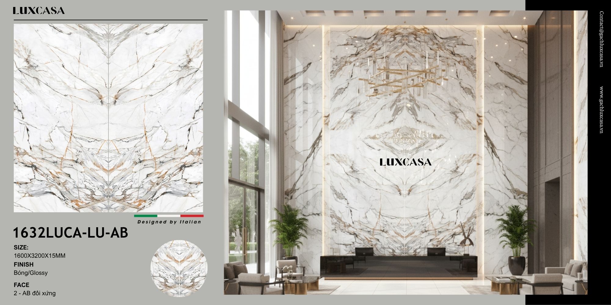 Đá nung kết đối xứng 1632LUCA-LU-AB