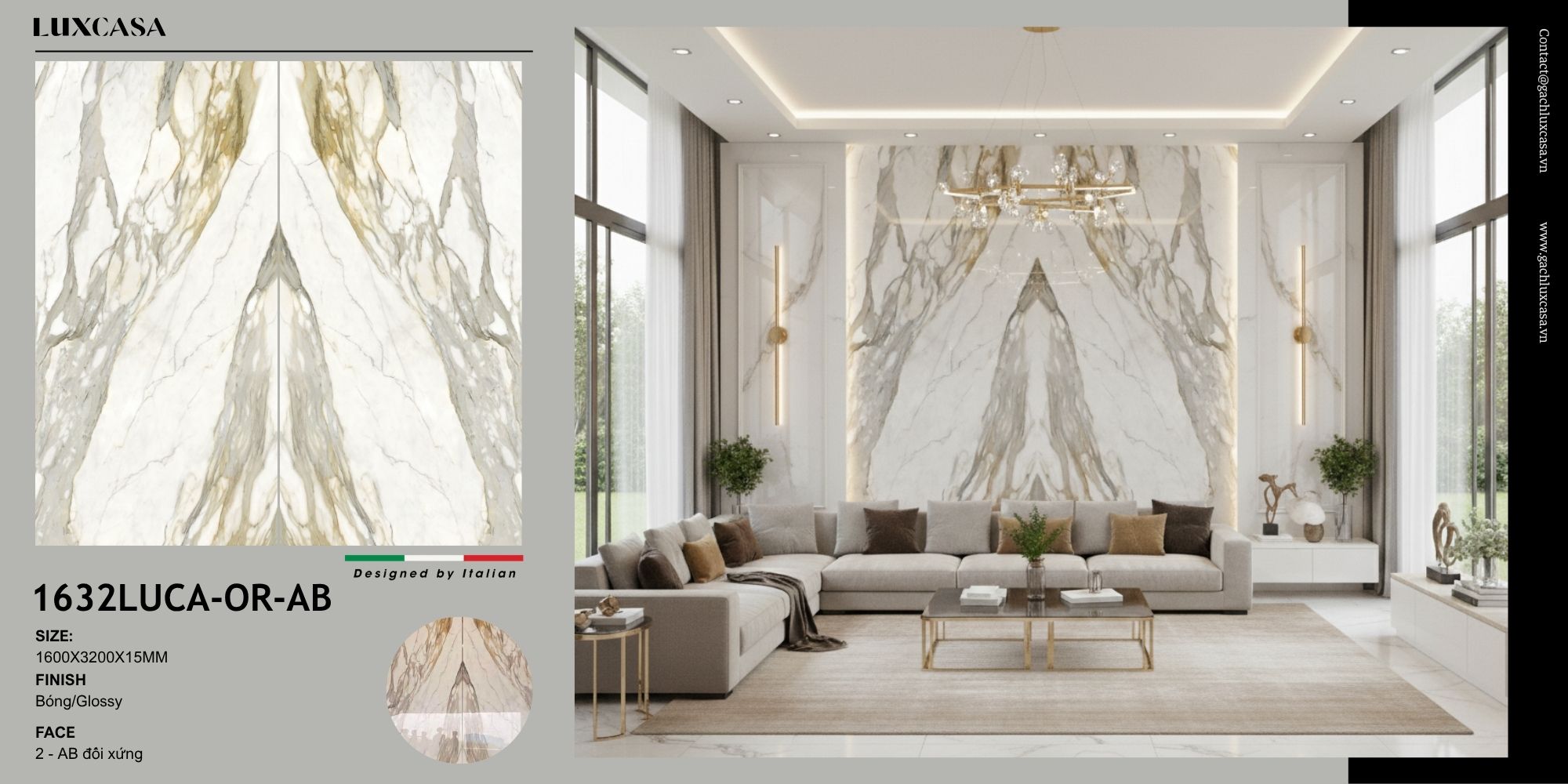 Đá nung kết đối xứng 1632LUCA-OR-AB