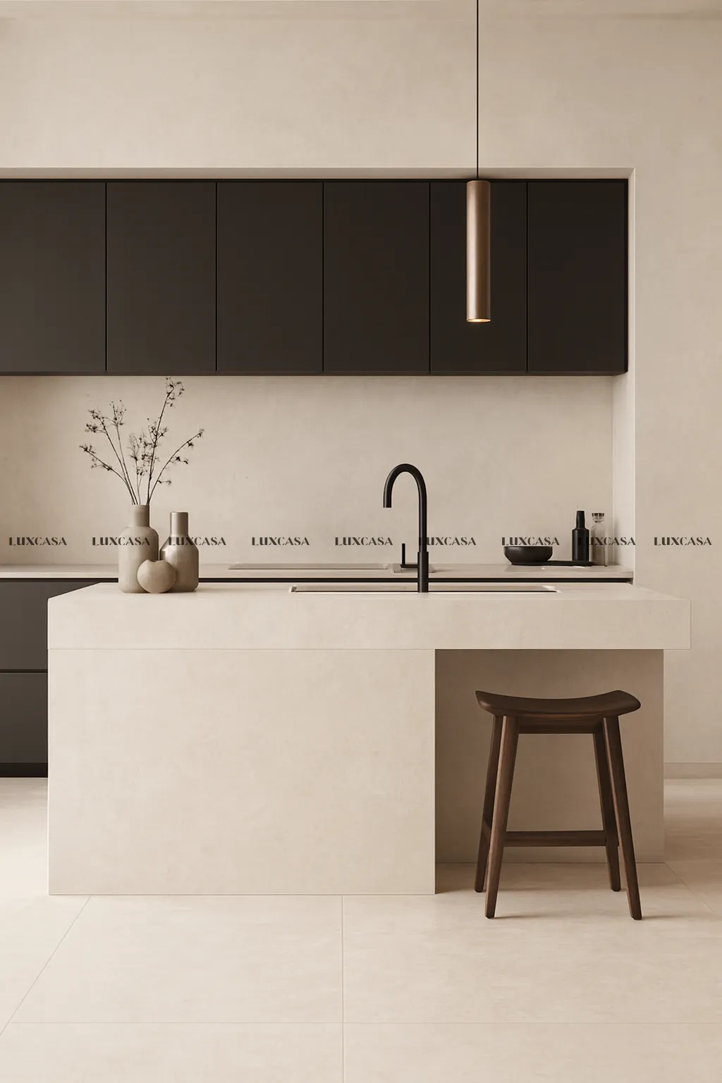 Đá nung kết làm bàn đảo bếp 1632LUSA-ST