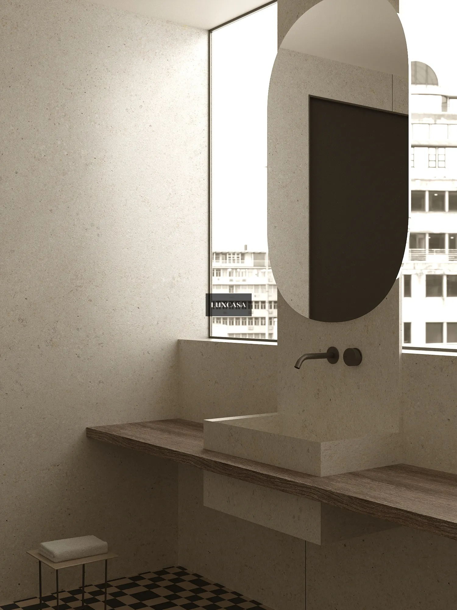 Đá nung kết ốp toilet 1632LUAR-GR