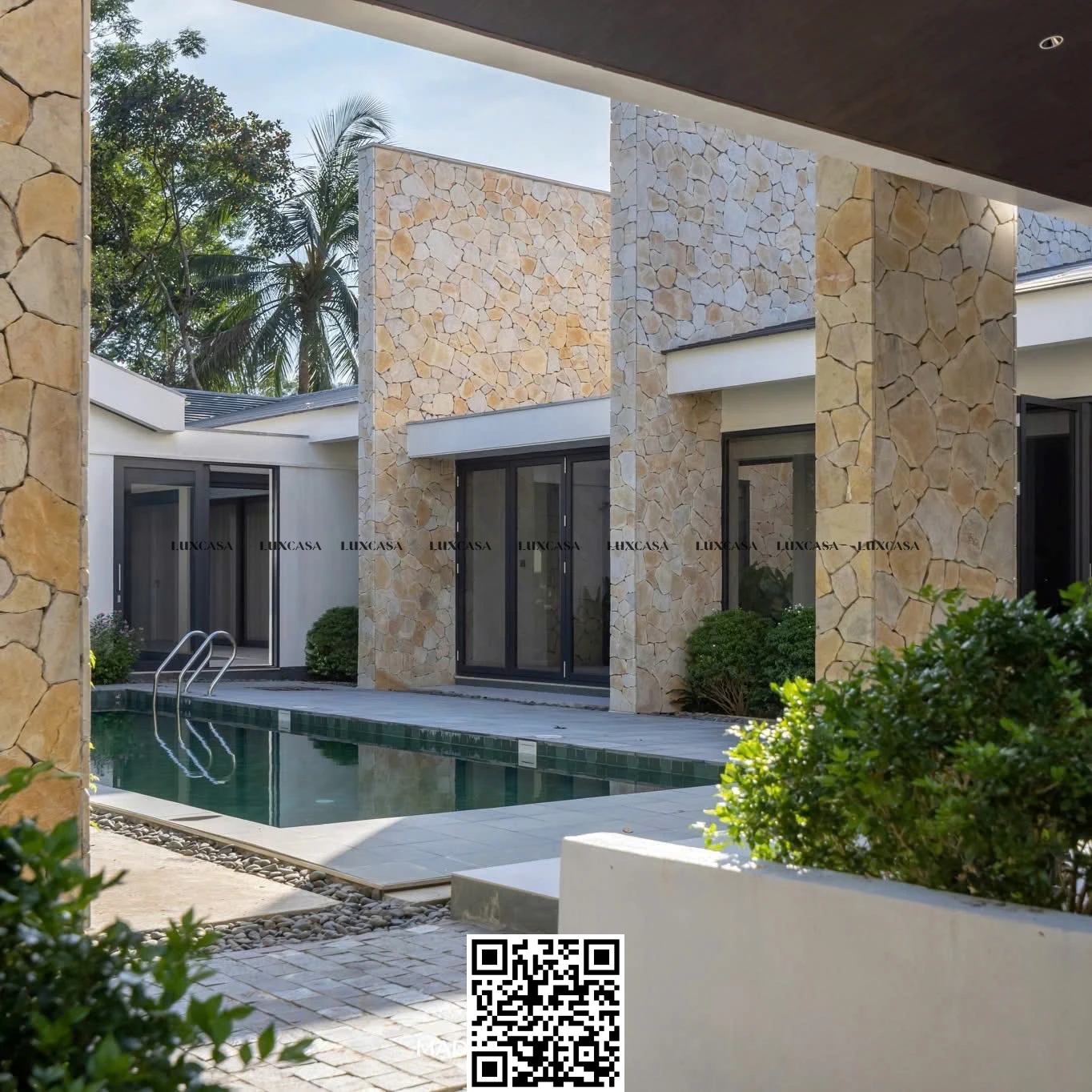 Đá rối ốp tường mặt tiền