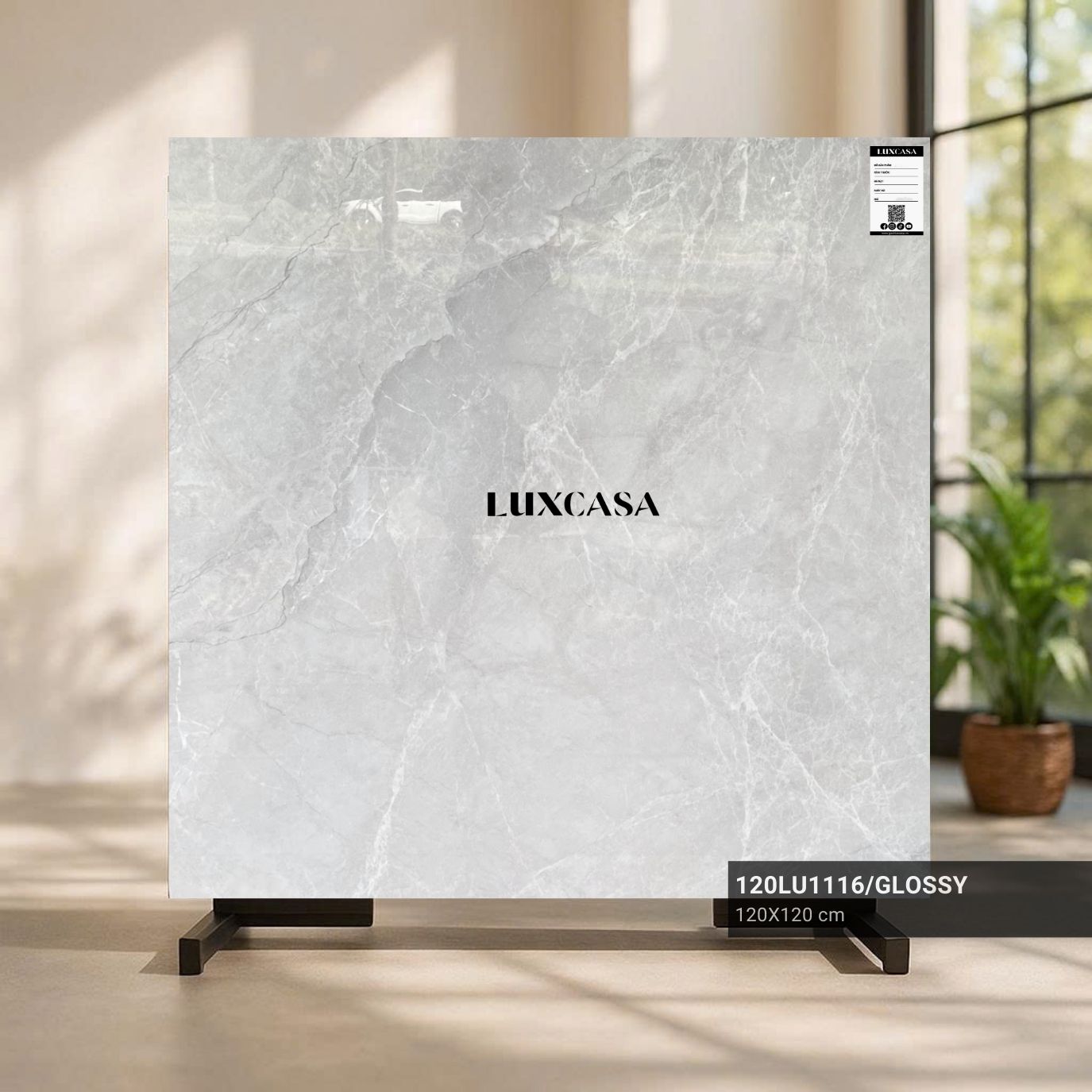 Gạch 1200X1200 xám bóng 120LU1116